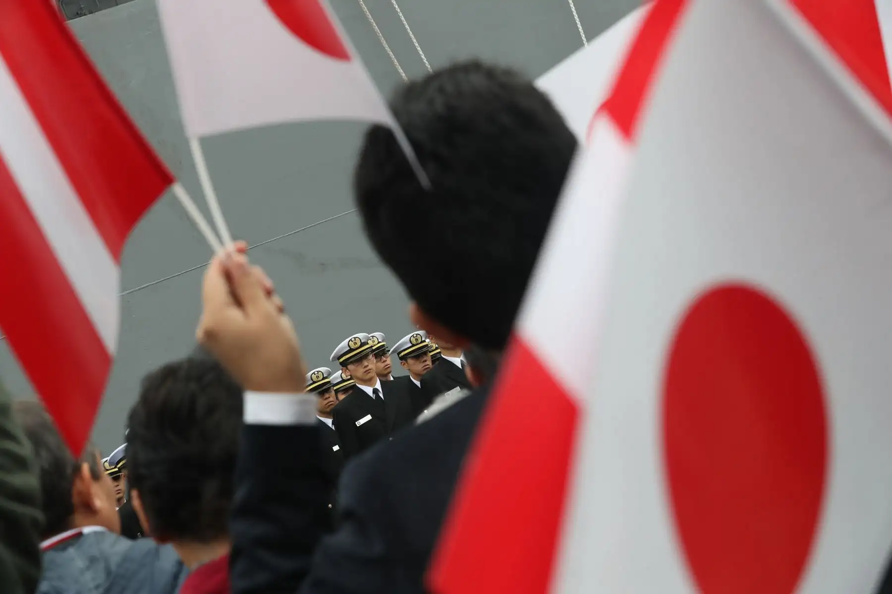 Escuadra de entrenamiento de autodefensa de la Fuerza Marítima Japonesa, conformada por  los buques “Kashima” e “Inazuma” llega al puerto del Callao. Foto: ANDINA/Melina Mejía
