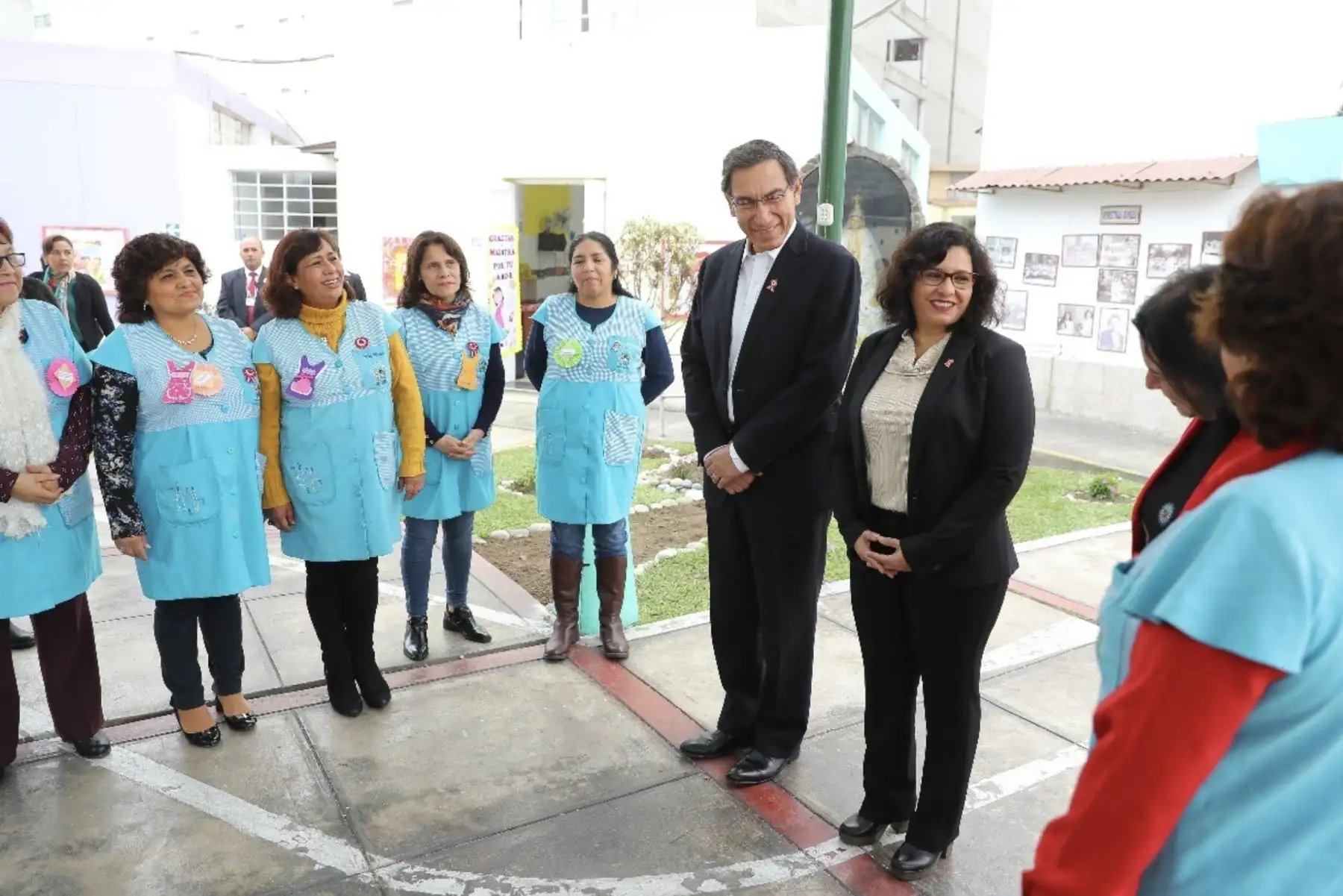 El Presidente Vizcarra participa de las celebraciones del Día del Maestro en el IE N. 1017 Señor de Los Milagros del distrito de Breña. Foto: ANDINA/ Prensa Presidencia