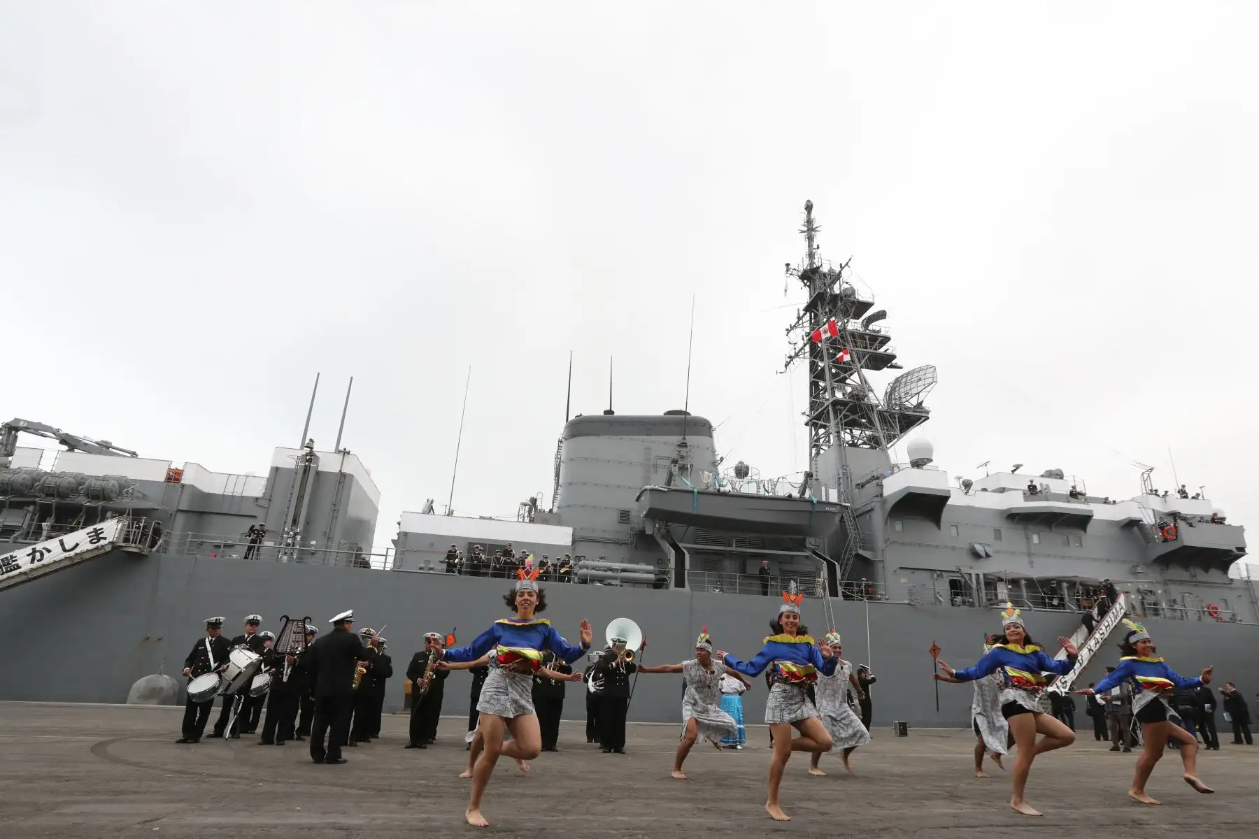 Escuadra de entrenamiento de autodefensa de la Fuerza Marítima Japonesa llega al puerto del Callao. Foto: ANDINA/Melina Mejía