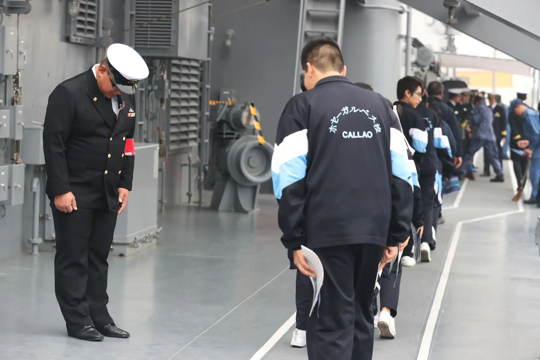 Escuadra de entrenamiento de autodefensa de la Fuerza Marítima Japonesa llega al puerto del Callao. Foto: ANDINA/Melina Mejía