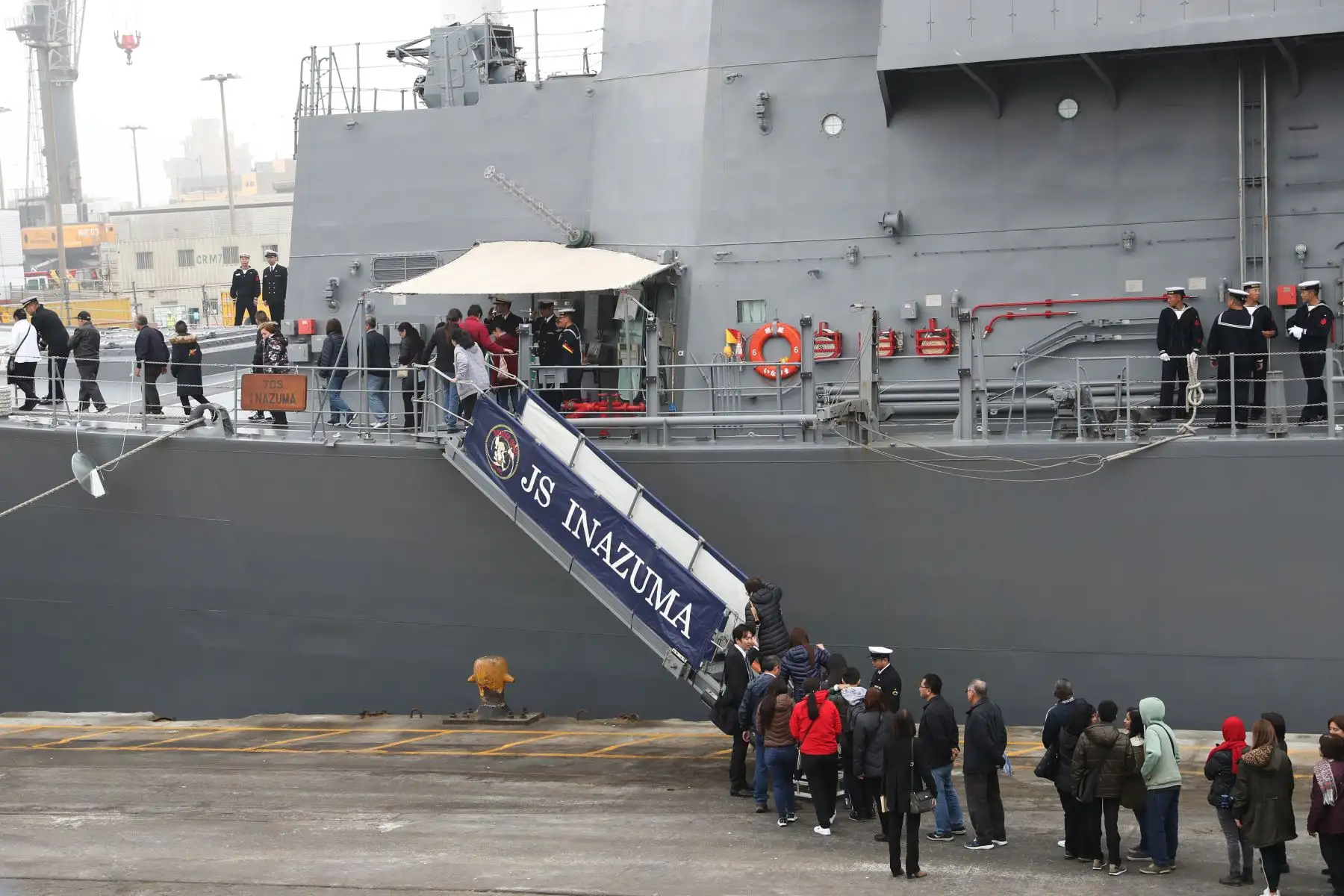 Escuadra de entrenamiento de autodefensa de la Fuerza Marítima Japonesa llega al puerto del Callao. Foto: ANDINA/Melina Mejía