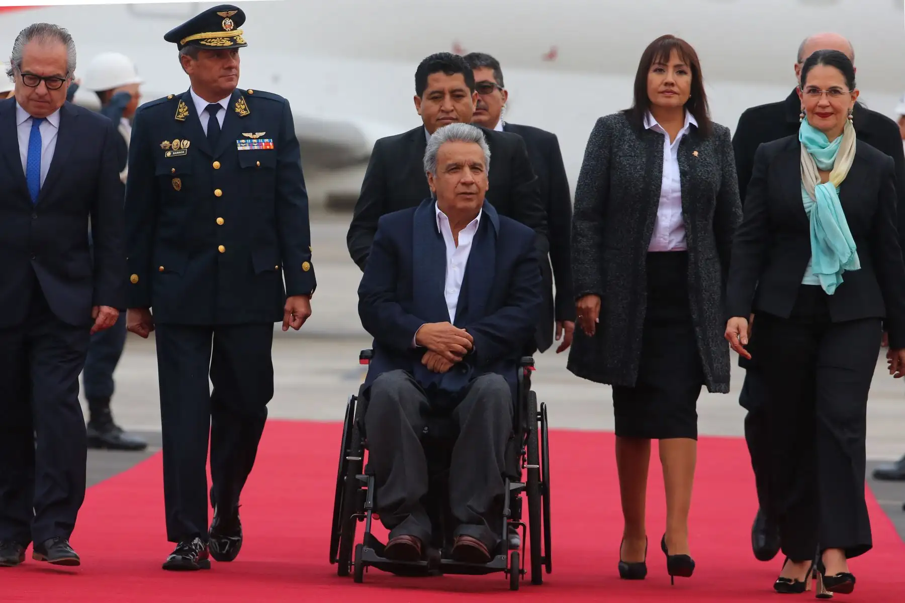 Llegada a Lima del presidente de Ecuador, Lenín Moreno, quien participará en la  XIV Cumbre Alianza Pacifico.Foto: ANDINA/Vidal Tarqui