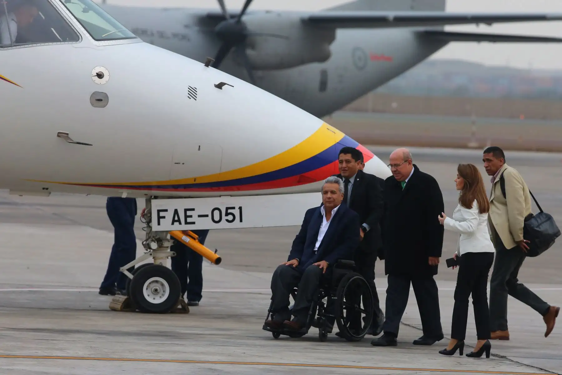 Llegada a Lima del presidente de Ecuador, Lenín Moreno, quien participará en la  XIV Cumbre Alianza Pacifico.Foto: ANDINA/Vidal Tarqui