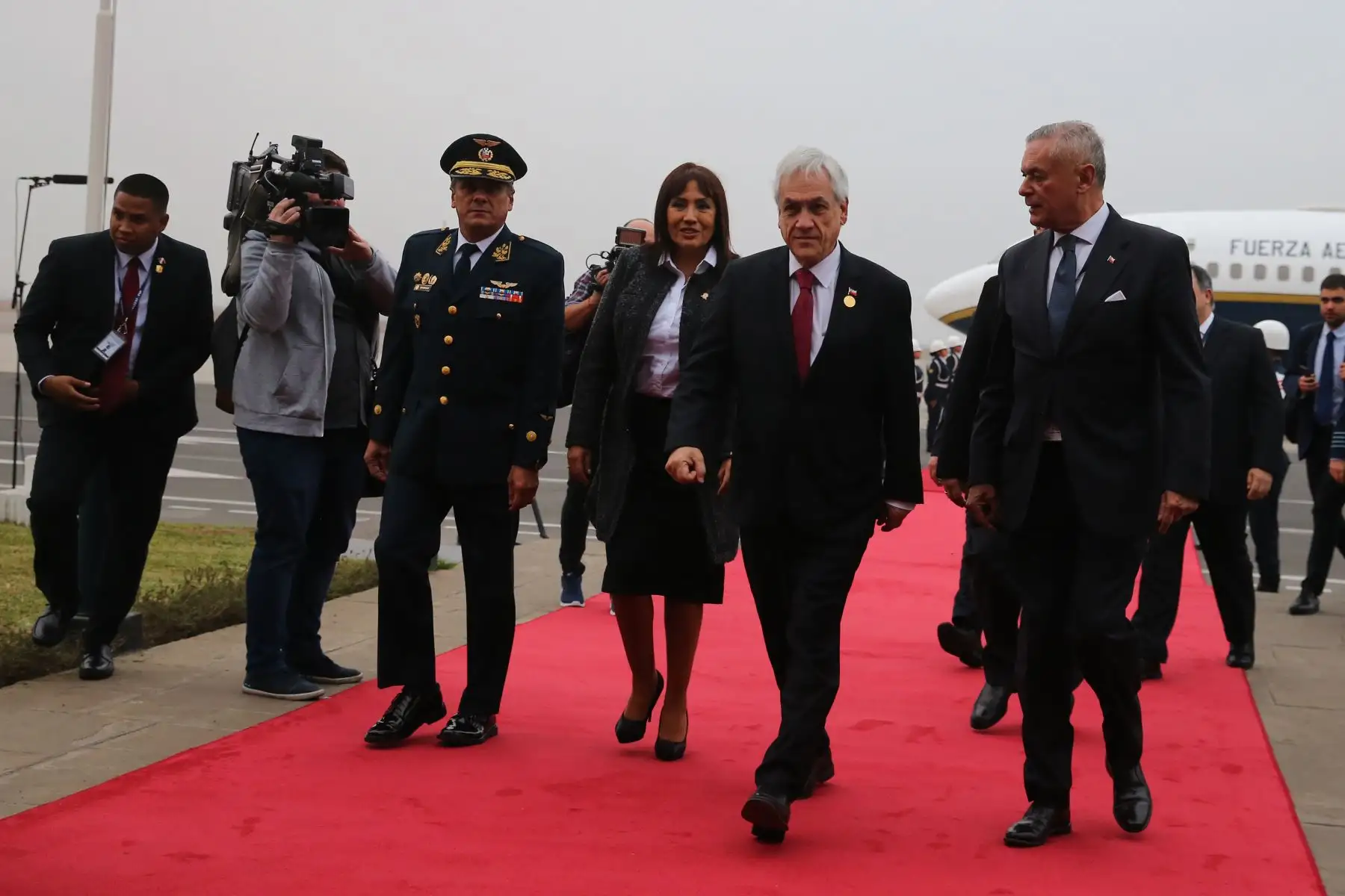 Llegada a Lima del presidente de Chile, Sebastián Piñera , quien participará en la  XIV Cumbre Alianza Pacífico.Foto: ANDINA/Vidal Tarqui