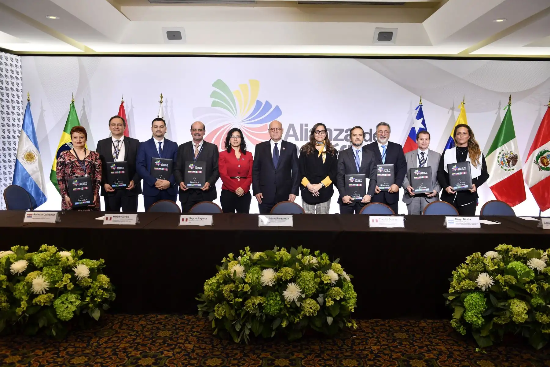 Firma del Plan de Acción entre las Autoridades Aduaneras de los países miembros de la Alianza del Pacífico y del Mercosur para el Reconocimiento Mutuo de sus respectivos programas de Operador Económico Autorizado.Foto.ANDINA/MRE