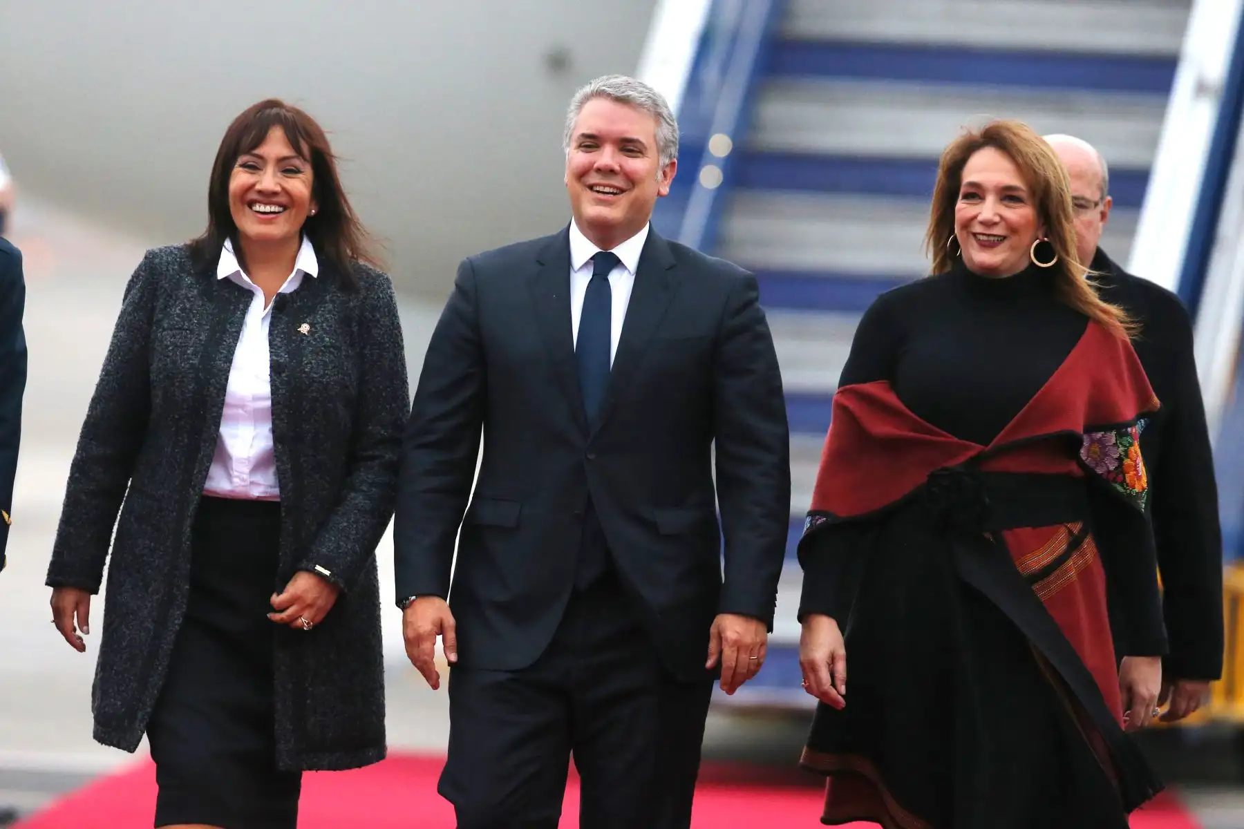 Llegada a Lima del presidente de Colombia, Iván Duque Márquez , quien participará en la  XIV Cumbre Alianza Pacífico.Foto: ANDINA/Vidal Tarqui