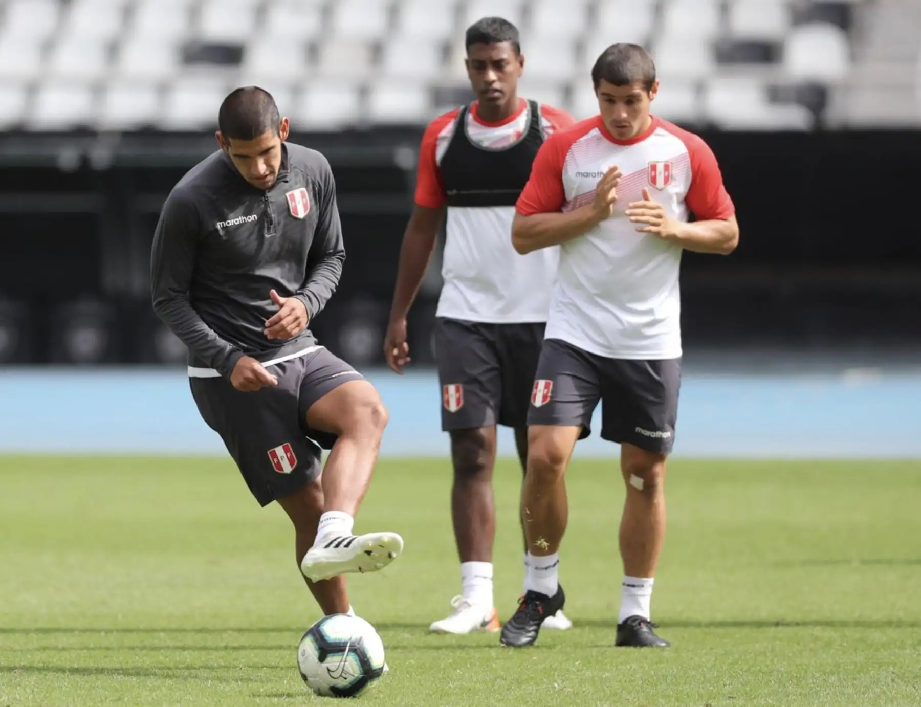 Selección Peruana entrena en el estadio Nilton Santos del Botafogo con miras al partido ante Brasil por la final de la Copa América 2019.
Foto: FPF