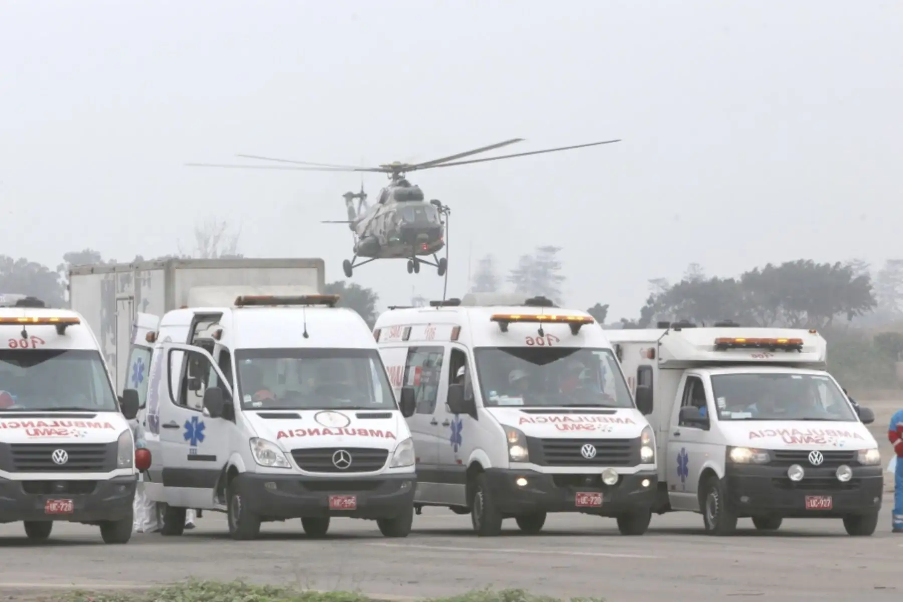 Cuerpo General de Bomberos Voluntarios del Perú lideró la Práctica Operativa de Operaciones de Respuesta a Emergencias Masivas Mat-Pel - NBQRe interinstitucional en la Aviación del Ejército en Las Palmas.
Foto: Cortesia Bomberos voluntarios