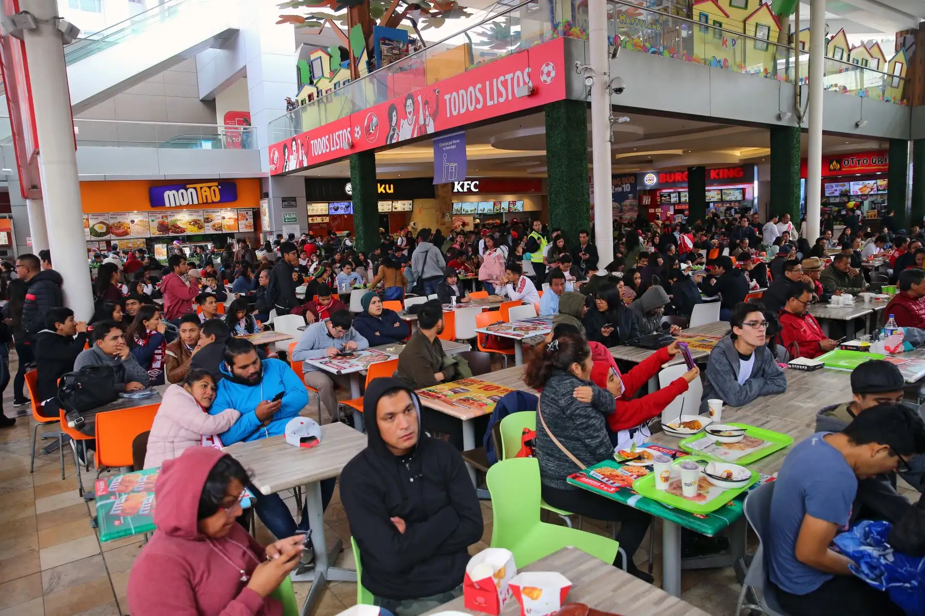 Plaza de Armas de Lima: Hinchas peruanos salen alentar a la blanquiroja que juega la final de la  Copa América 2019 ante Brasil.
Foto: ANDINA/Vidal Tarqui