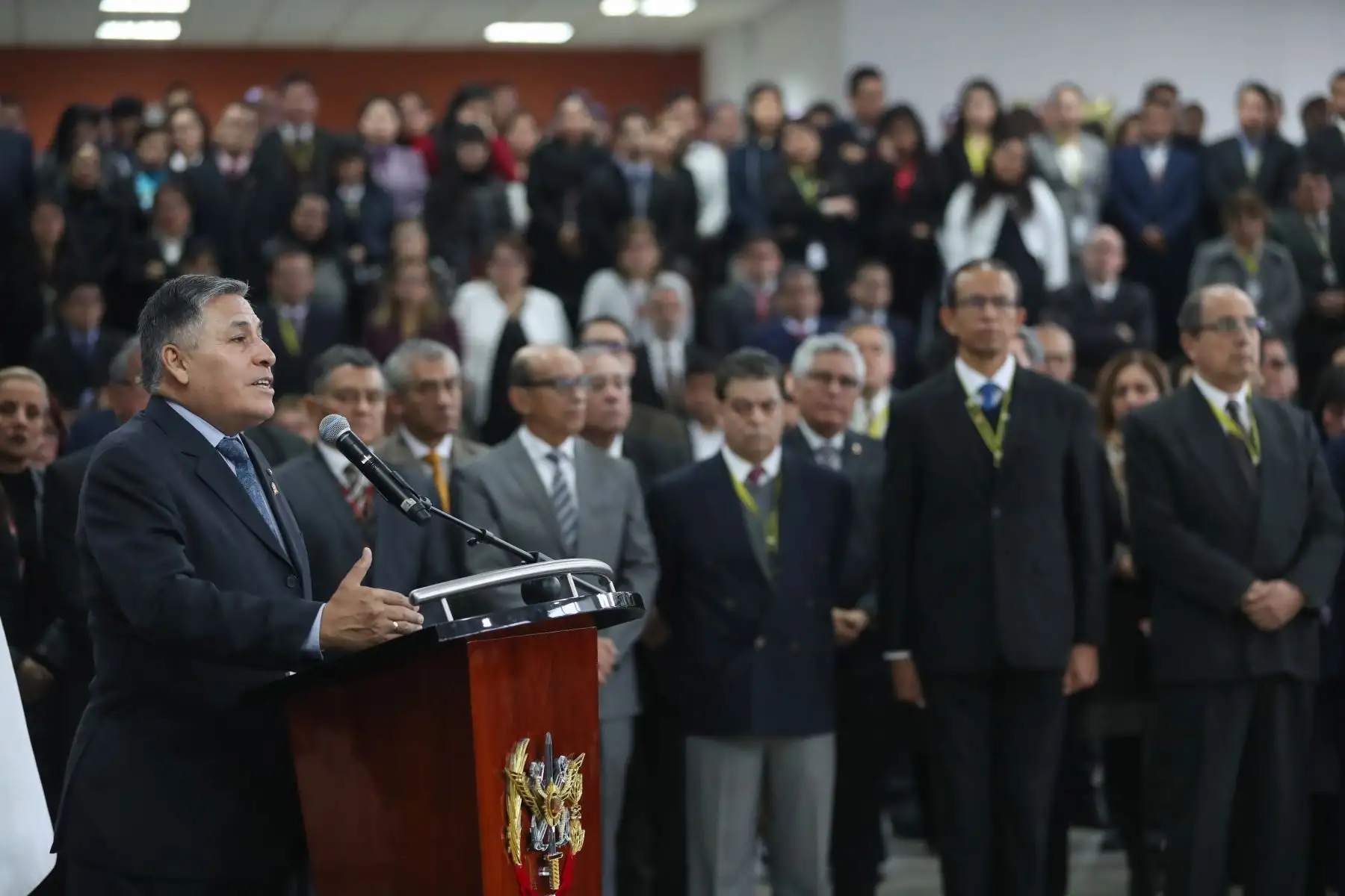 Ministro de Defensa, Jorge Moscoso Flores continuará el compromiso de pacificar el VRAEM al 2021.
Foto: MINDEF