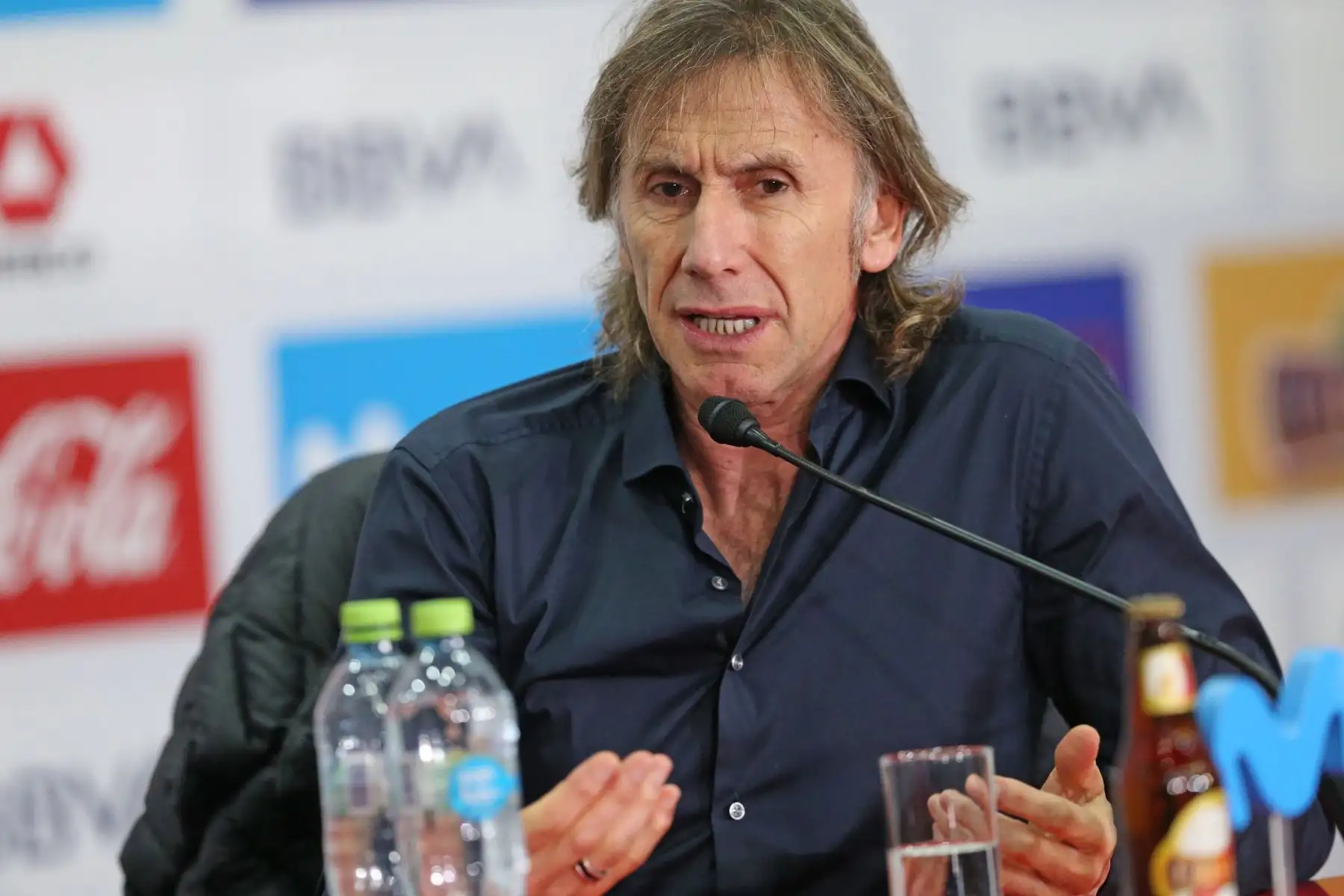 Conferencia de prensa del entrenador Ricardo Gareca sobre la participación de Perú en la Copa América. Foto: ANDINA/Norman Córdova