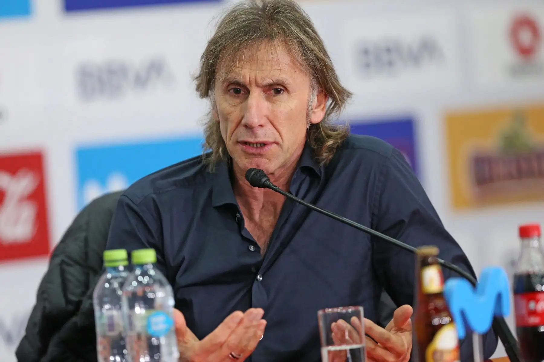 Conferencia de prensa del entrenador Ricardo Gareca sobre la participación de Perú en la Copa América. Foto: ANDINA/Norman Córdova