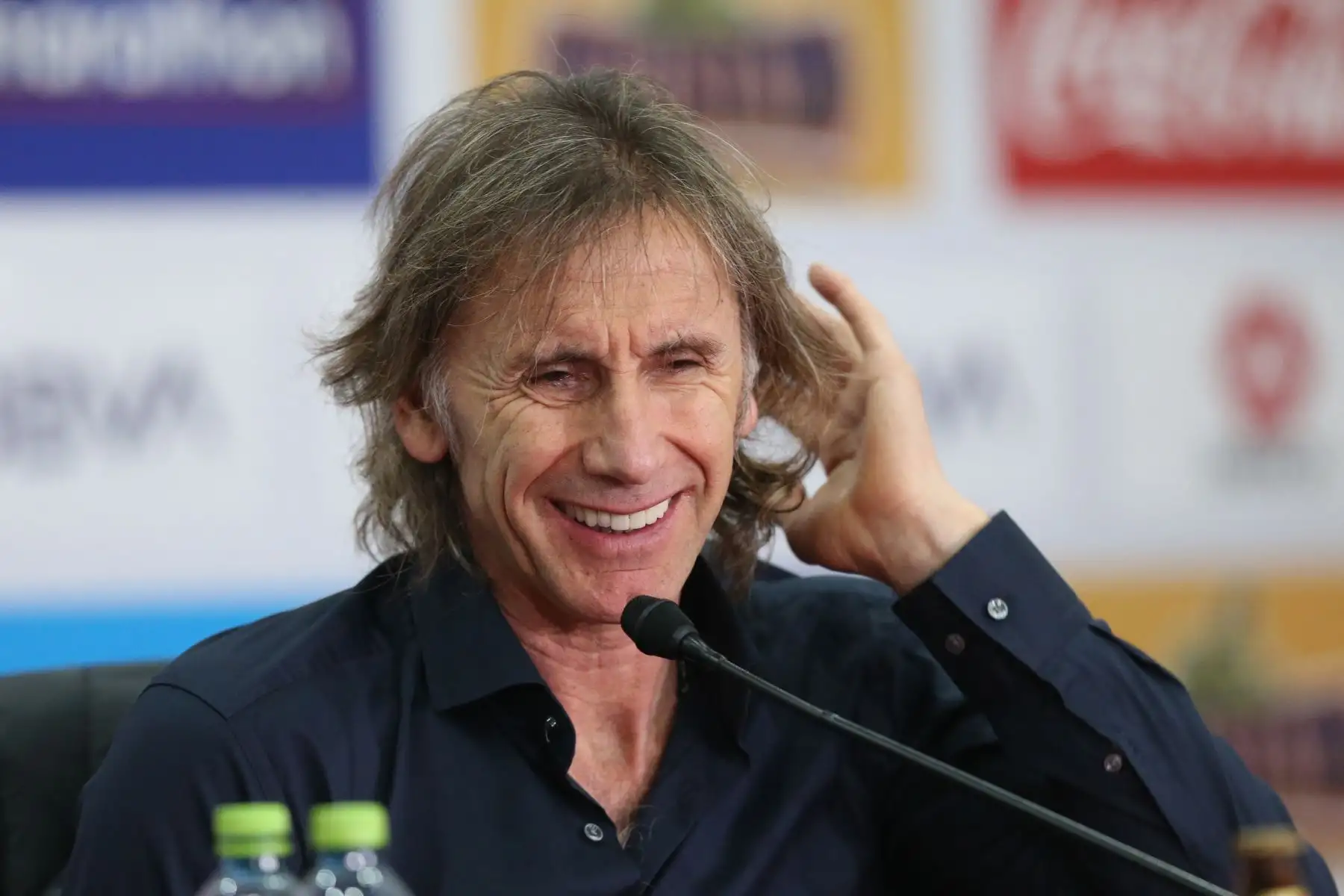 Conferencia de prensa del entrenador Ricardo Gareca sobre la participación de Perú en la Copa América. Foto: ANDINA/Norman Córdova