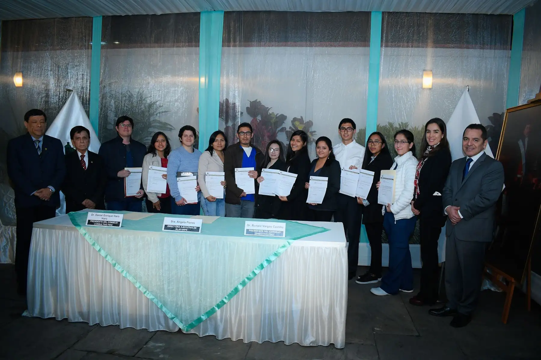 Becarios de la Fundación Instituto Hipólito Unanue. Foto: Andina/Difusión
