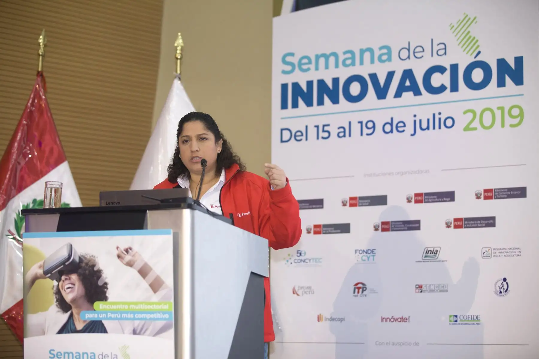 Ministra de Agricultura, Fabiola Muñoz. Semana de la innovación tecnológica. Evento organizado por Concytec.
Foto: ANDINA/Miguel Mejía