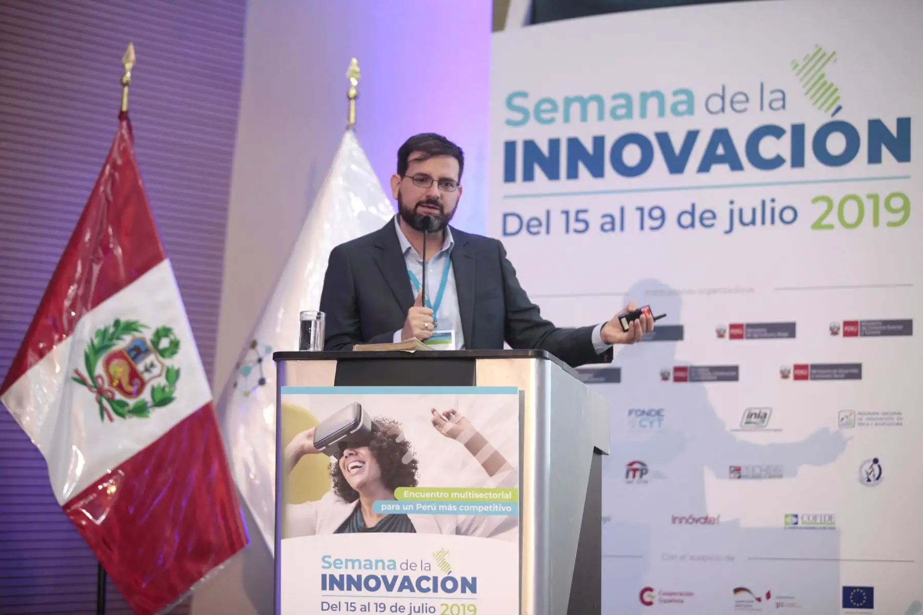 Miguel Angel Gomez (Colombia)participante en la
Semana de la innovación tecnológica. Evento organizado por Concytec.
Foto: ANDINA/Miguel Mejía