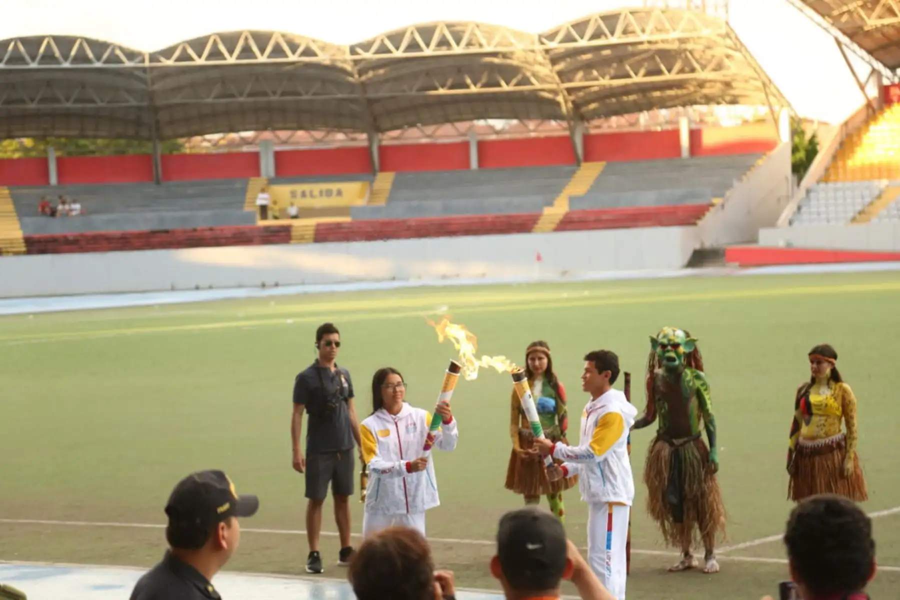 La Antorcha Panamericana llegó al Estadio Max Augustín, región Loreto.