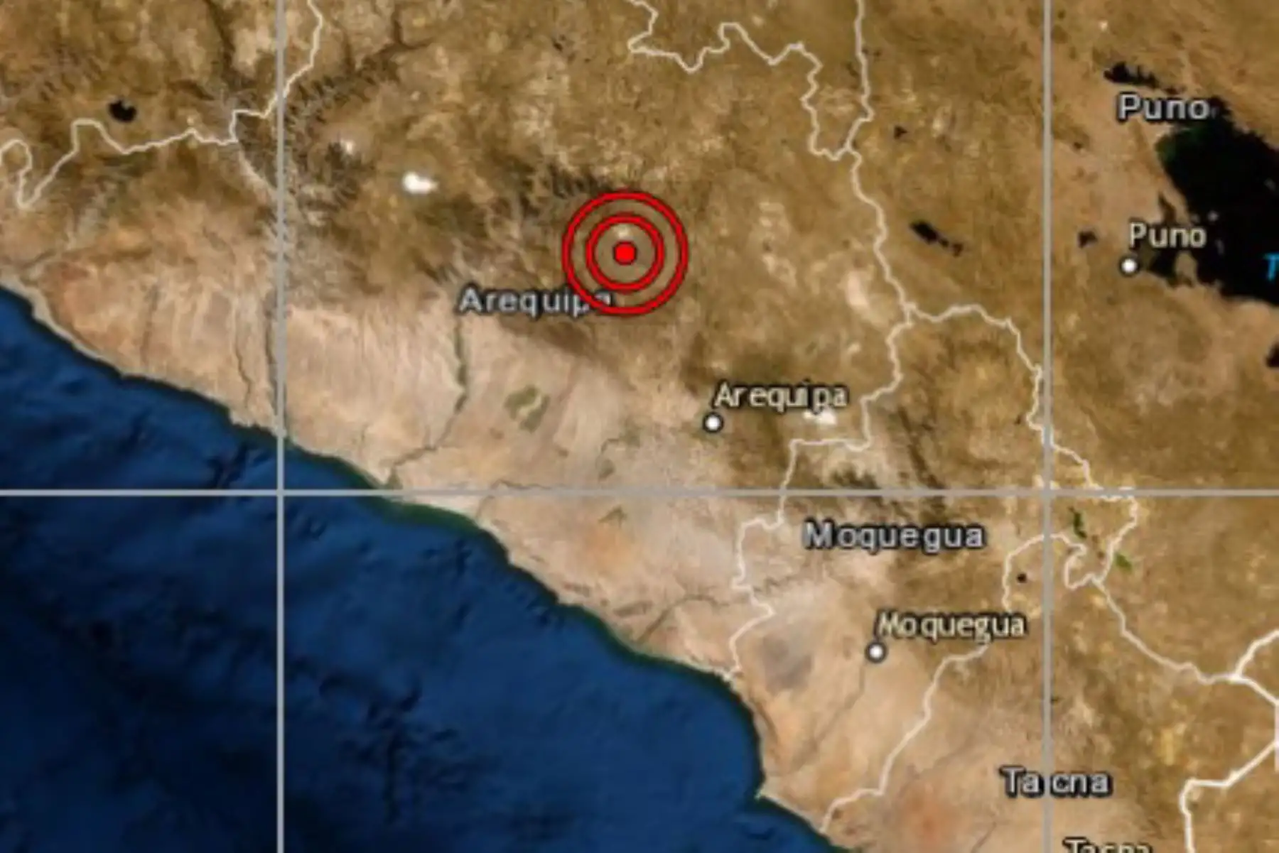 Un sismo de magnitud 3.7 se registró esta tarde en la provincia de Caylloma, región Arequipa.