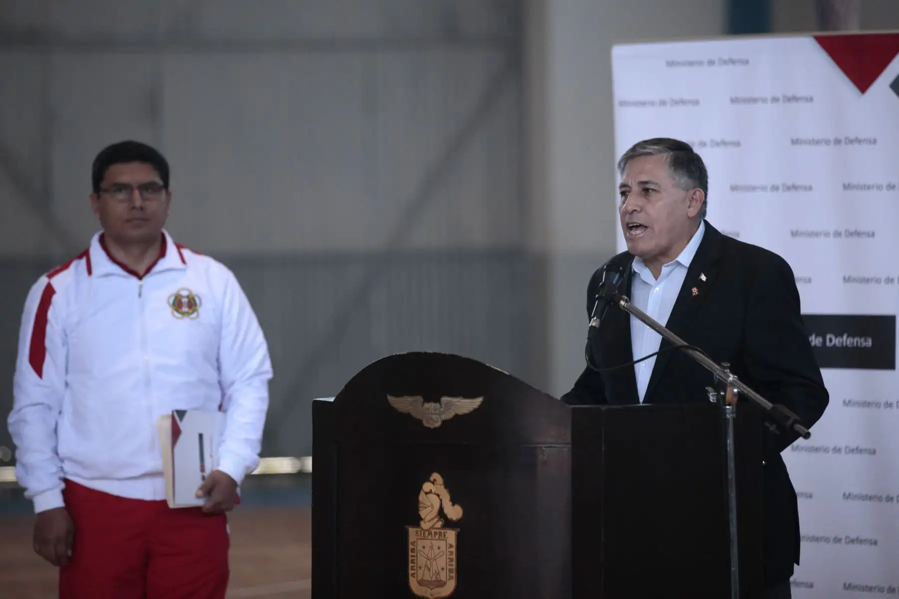 Ministro de Defensa, Jorge Moscoso, presenta deportistas militares clasificados a los Juegos Panamericanos Lima 2019. 
Foto: ANDINA/Miguel Mejía Castro