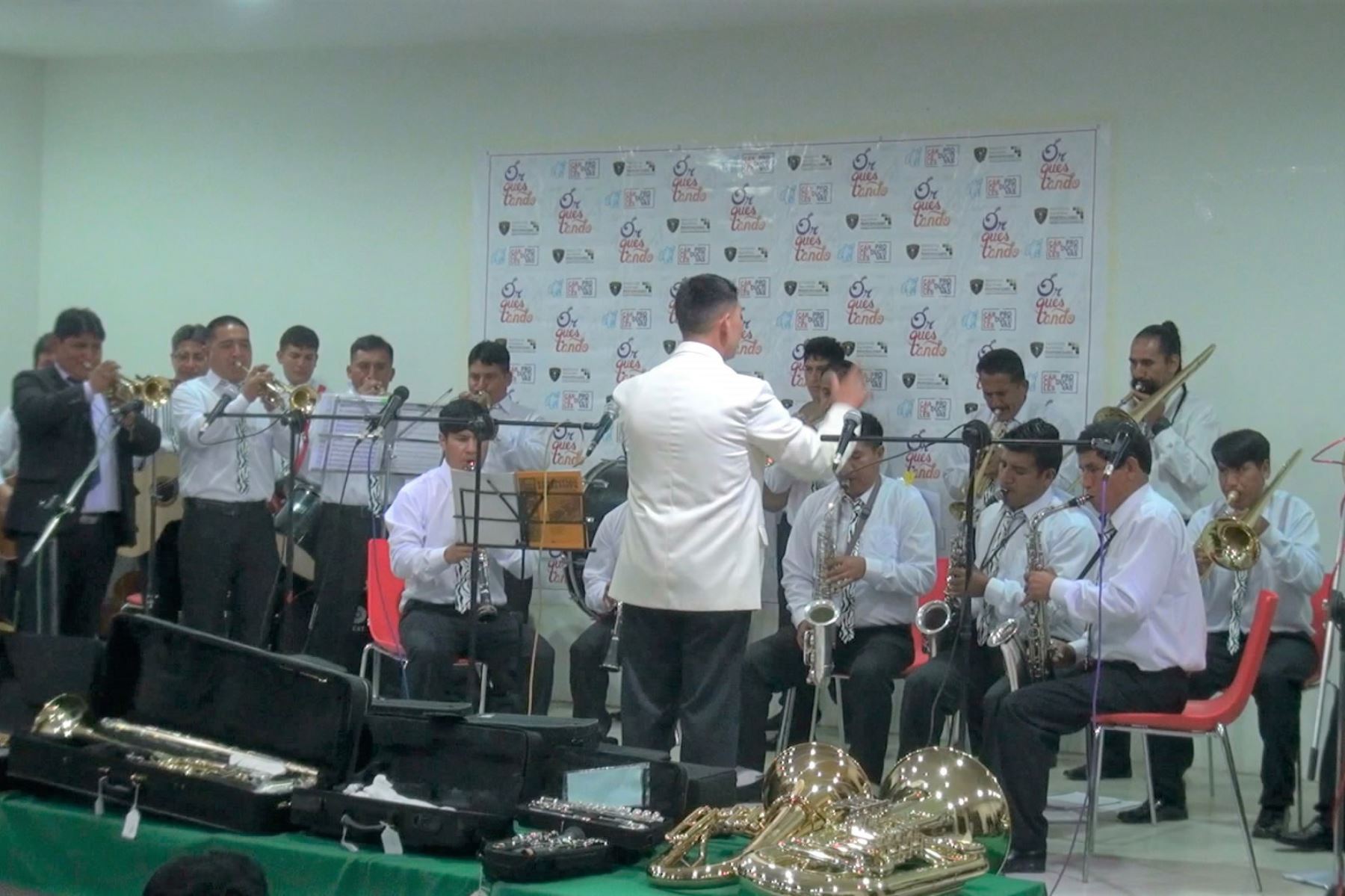 Banda Sinfónica de penal de Huancayo realiza su primera presentación pública. Foto: Pedro Tinoco