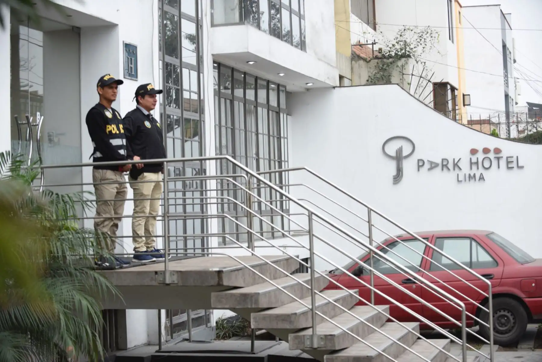 Allanamiento caso Santiago Chau, Hotel Park de Surco. Foto: ANDINA/César Fajardo