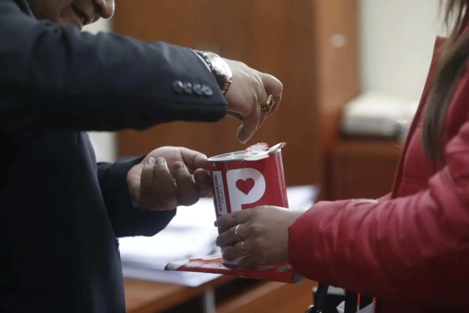 Visita de los voluntarios Ponle Corazón al Consejo de Ministros. Foto: ANDINA/Prensa Presidencia