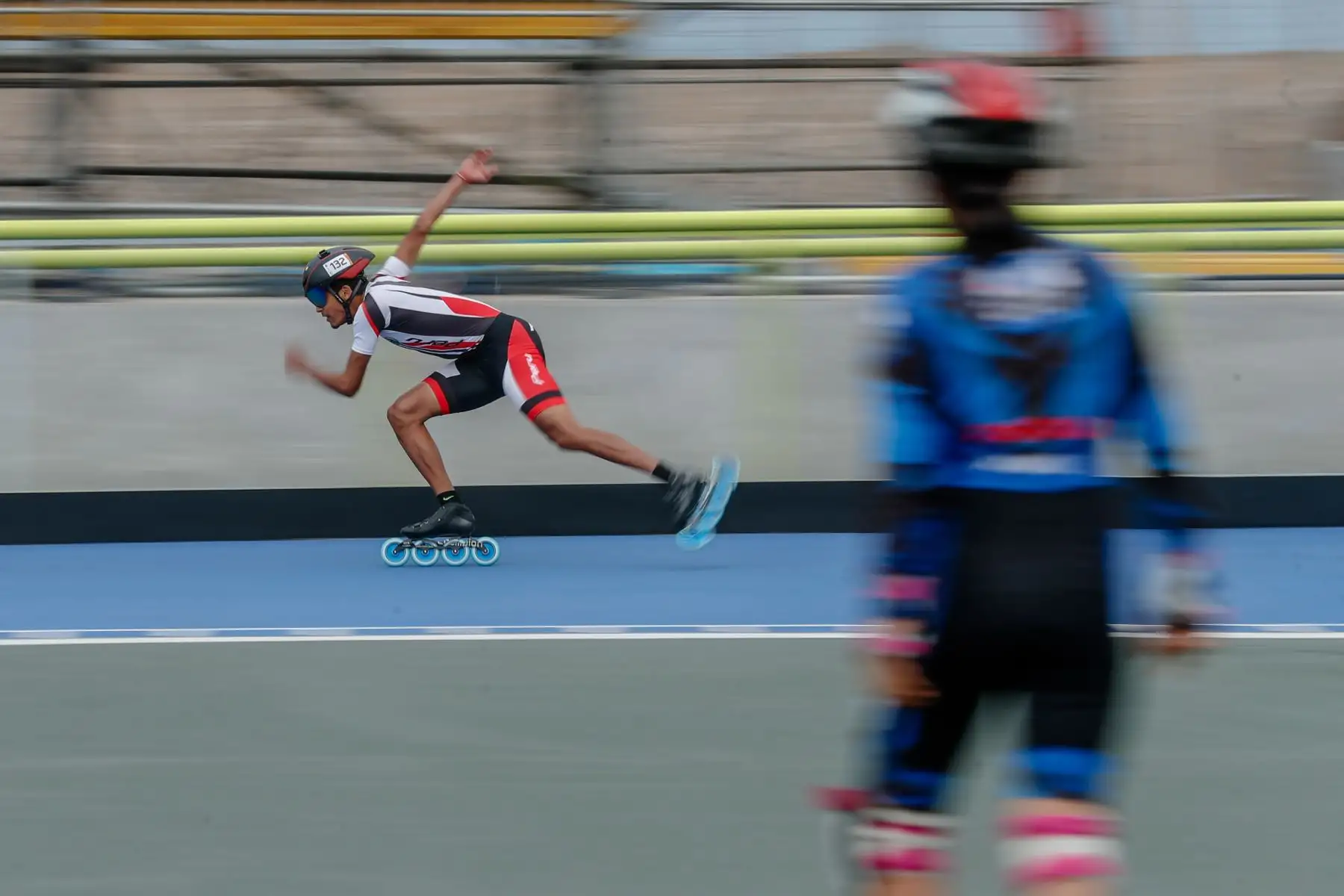 Recorrido por los escenarios de patinaje de velocidad, en la sede Costa Verde San Miguel. Ronaldo Camacho, deportista que participarán en los Juegos Panamericanos Lima 2019 Foto: ANDINA/Josue Ramos