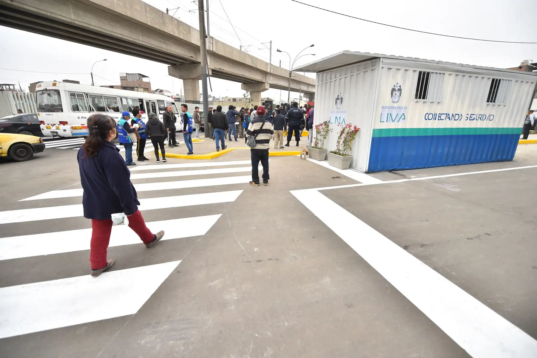 La municipalidad de Lima, instaló un módulo de seguridad ciudadana ubicado en la intersección de la avenida Aviación con Grau para reforzar la vigilancia en la zona. Foto: ANDINA/José Sotomayor