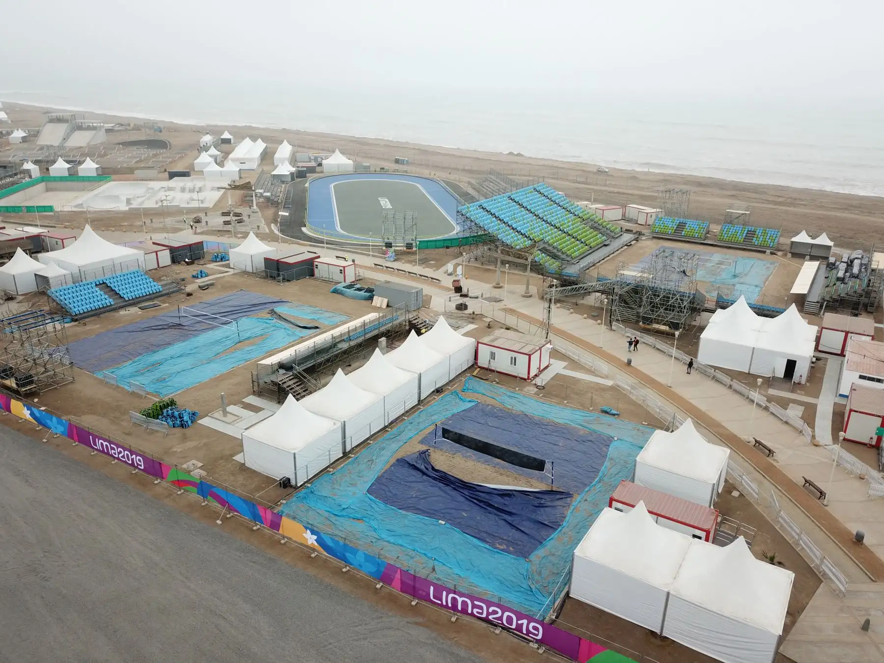 Escenarios donde se desarrollarán las competencias de los Panamericanos Lima 2019 en la Costa Verde.

Foto: ANDINA/Juan Carlos Guzmán Negrini.