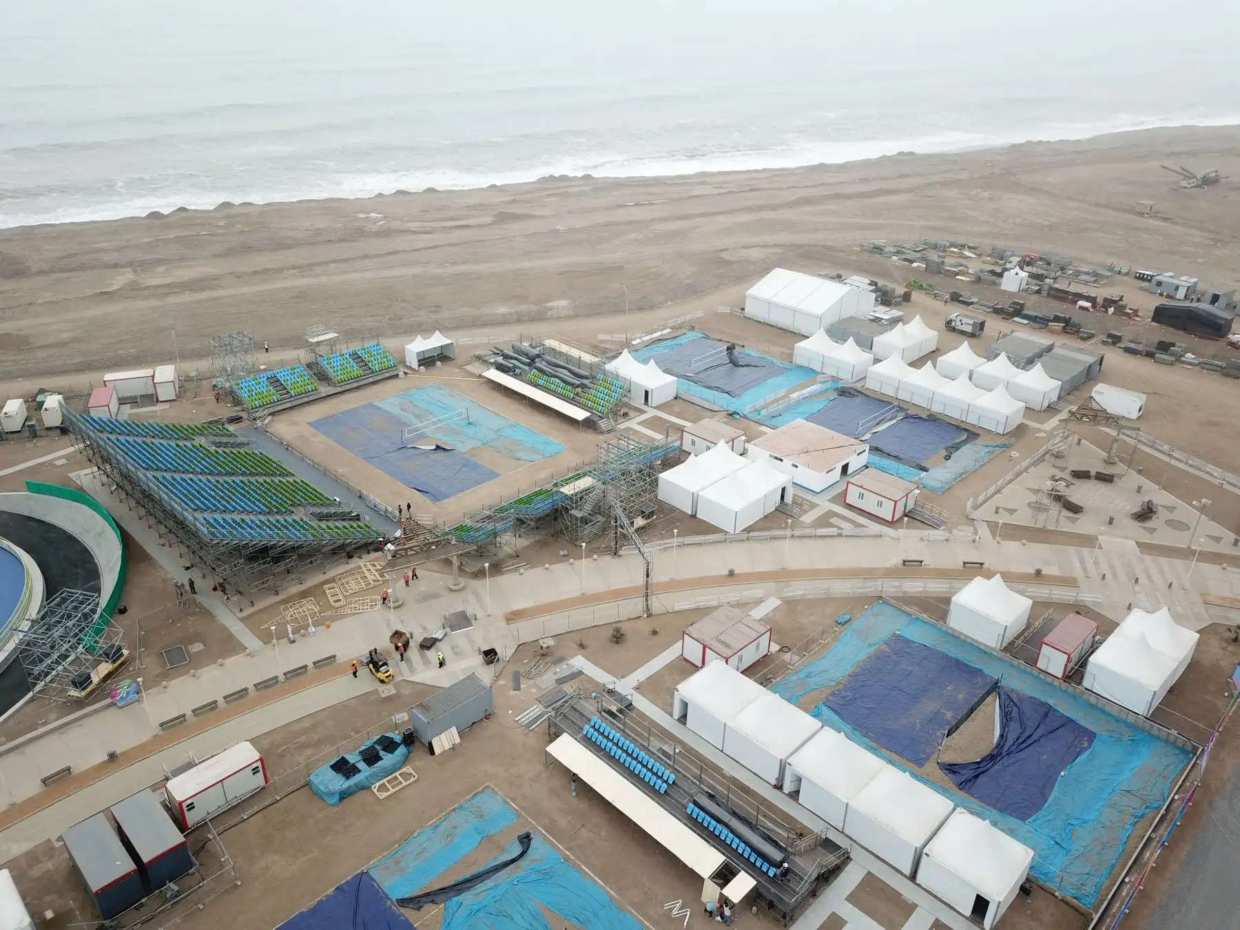 Escenarios donde se desarrollarán las competencias de los Panamericanos Lima 2019 en la Costa Verde.

Foto: ANDINA/Juan Carlos Guzmán Negrini.