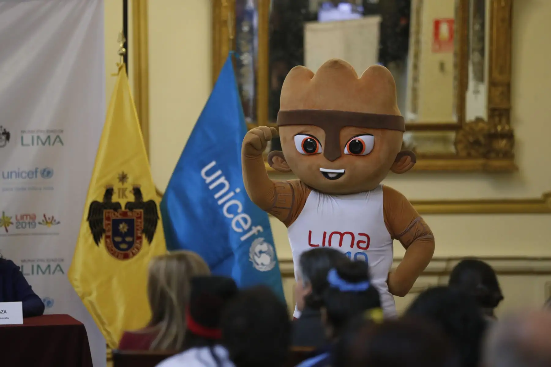 Presentaron la campaña, Lima ciudad que se juega por la no violencia hacia su niñez, como parte del legado social de los Juegos Panamericanos y Parapanamericanos Lima 2019. Con la presencia del alcalde de Lima Jorge Muñoz, Presidente COPAL Carlos Neuhaus, de UNICEF Olga Isaza Foto: ANDINA/Josue Ramos