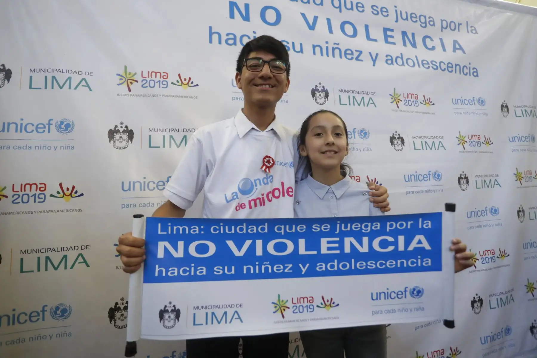 Presentaron la campaña, Lima ciudad que se juega por la no violencia hacia su niñez, como parte del legado social de los Juegos Panamericanos y Parapanamericanos Lima 2019. Con la presencia del alcalde de Lima Jorge Muñoz, Presidente COPAL Carlos Neuhaus, de UNICEF Olga Isaza Foto: ANDINA/Josue Ramos