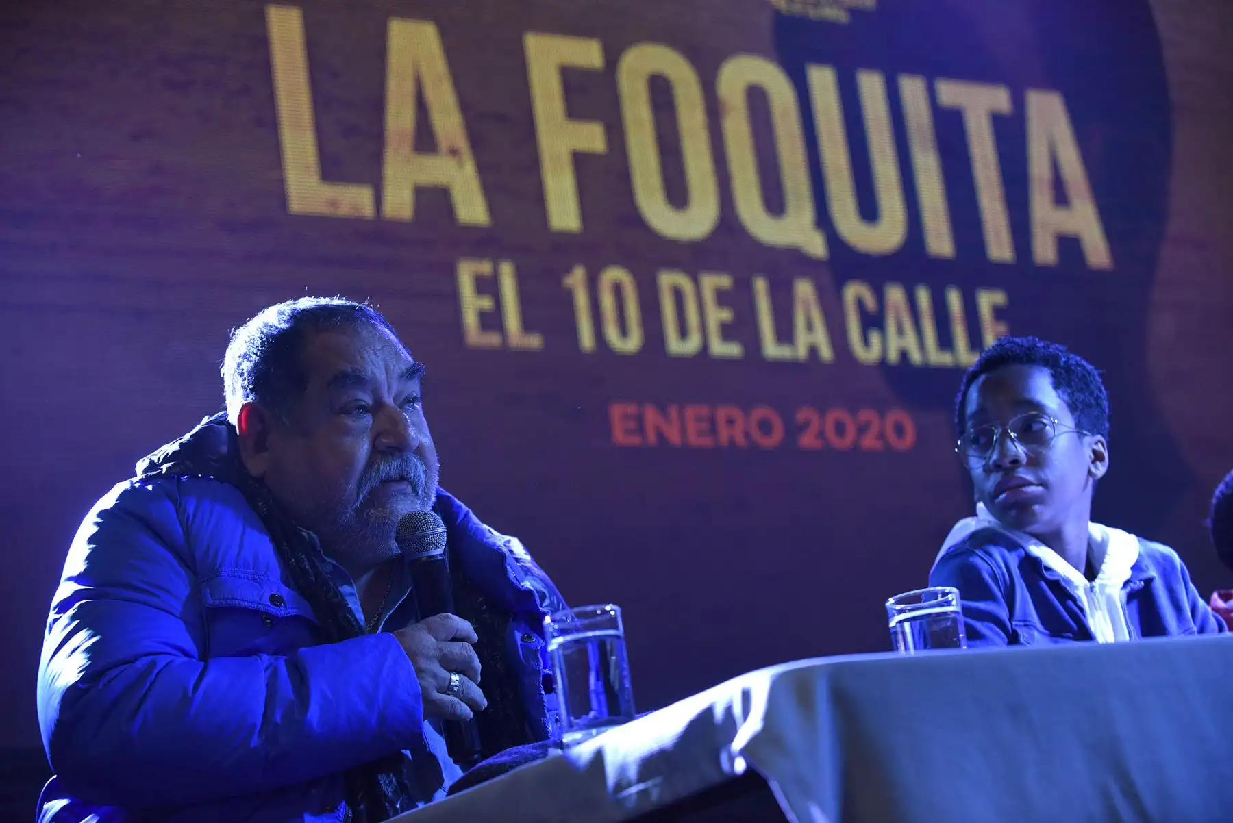 Ramón Garcia, durante la presentación de los actores de la película “La Foquita, el 10 de la calle”
.Foto.ANDINA/Fajardo Talla