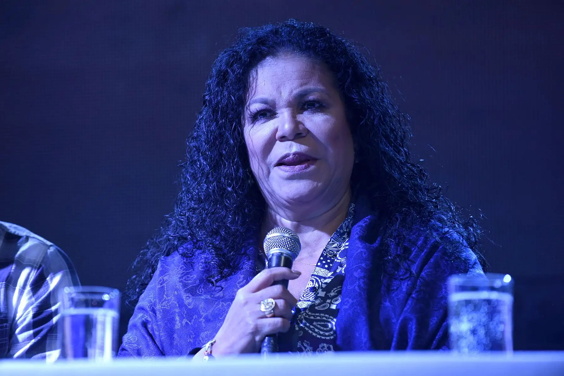 Eva Ayllon durante la  presentación de los actores de la película “La Foquita, el 10 de la calle”.Foto.ANDINA/Fajardo Talla