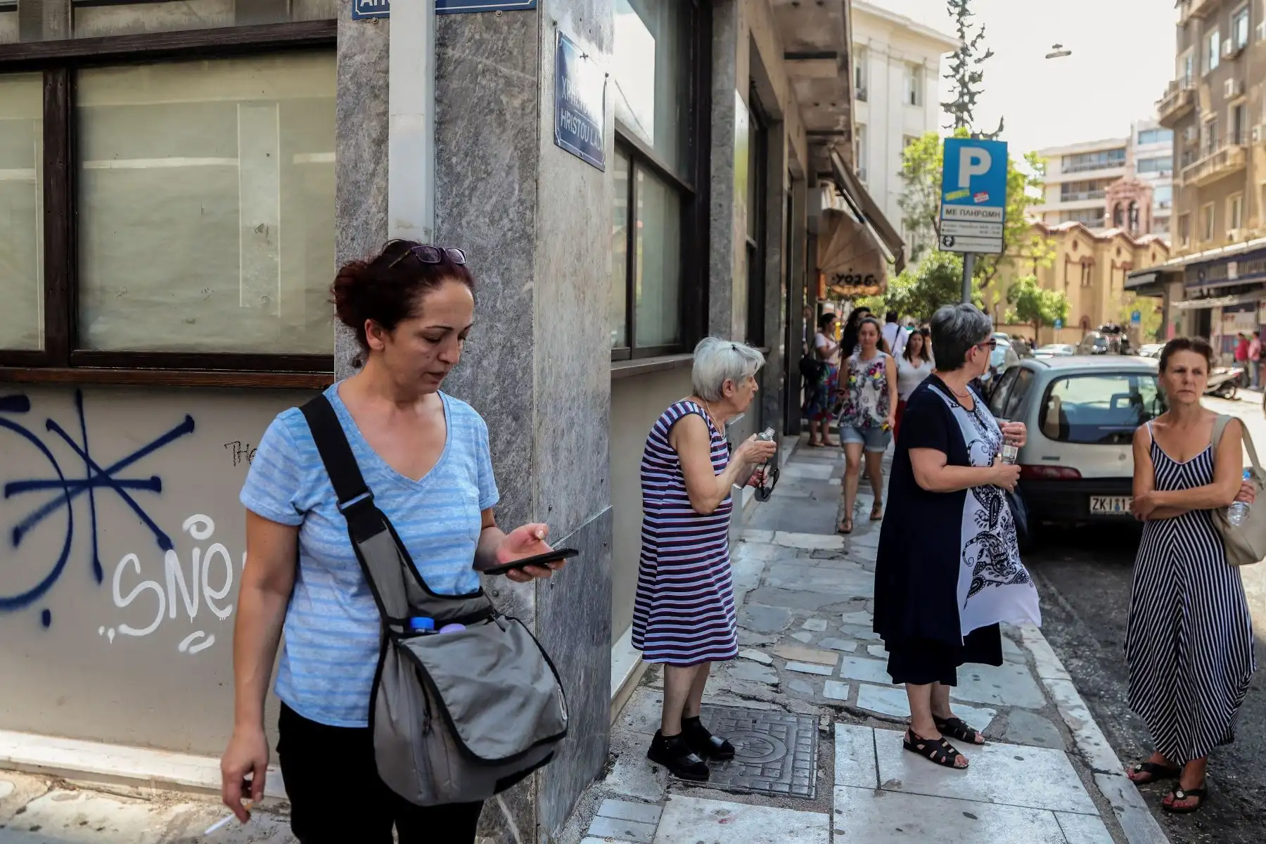 Un terremoto de magnitud 5,1 en la escala de Richter sacudió este mediodía la capital de Grecia. Foto: AFP