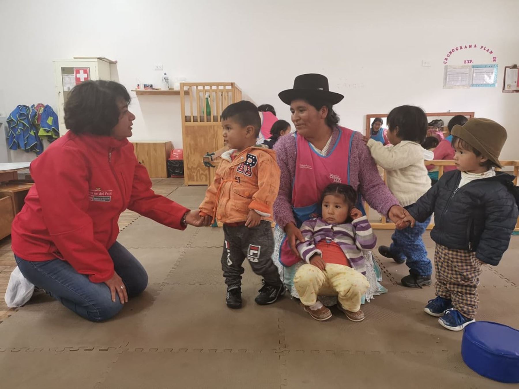 Cuna Más brinda atención gratuita a más de 12,000 niñas y niños, así como gestantes de zonas fronterizas. ANDINA/archivo