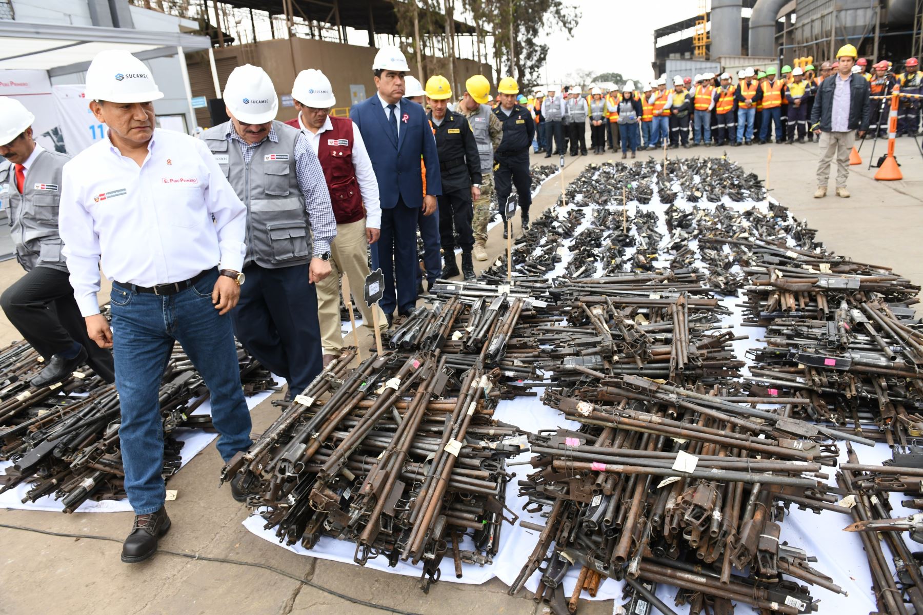 Sucamec destruyó en Ica más 11,600 armas de procedencia ilegal. ANDINA/Difusión