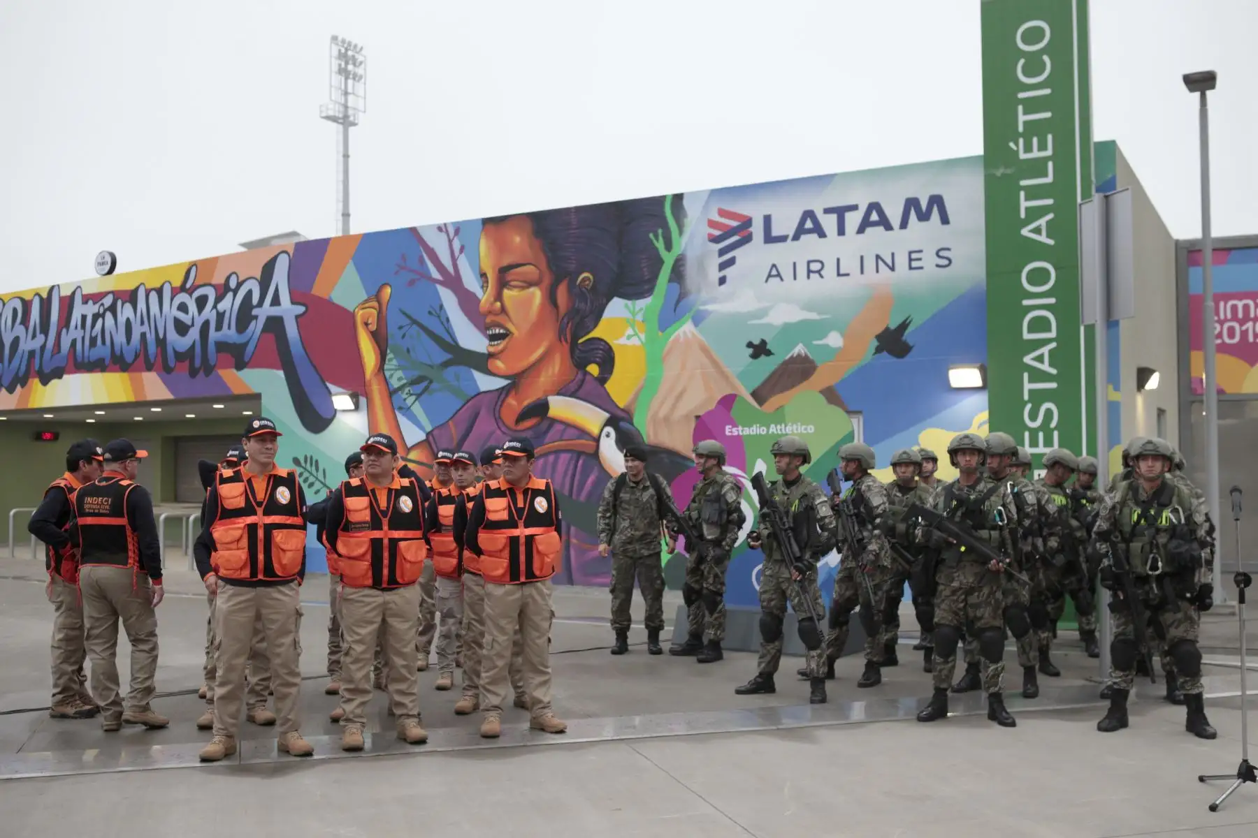 Lima 2019 presenta Plan de Seguridad Intersectorial que integra a las Fuerzas Armadas, la Policía Nacional, el Instituto de Defensa Civil y el Cuerpo General de Bomberos.
Foto: ANDINA/ Miguel Mejía Castro
