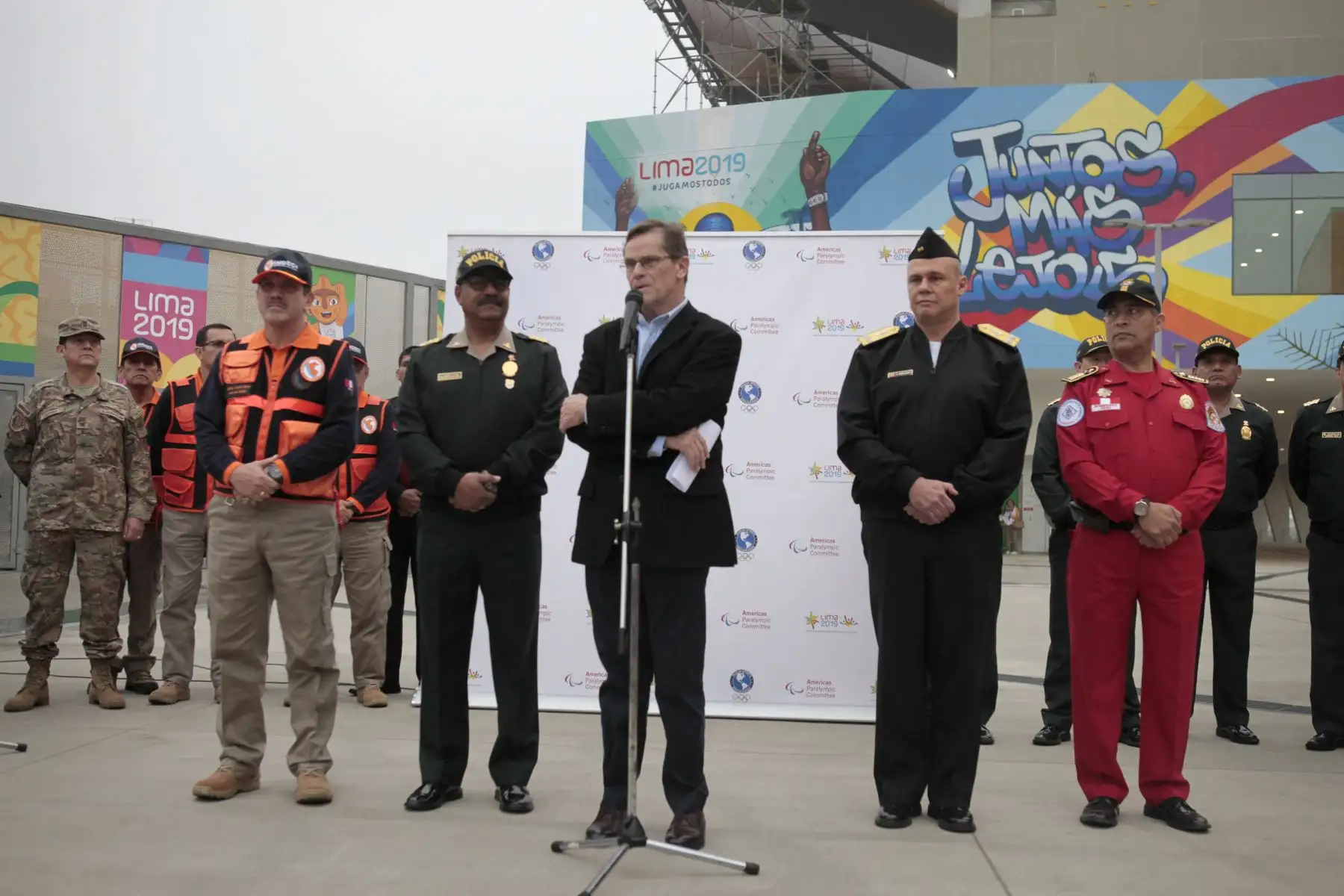 Lima 2019 presenta Plan de Seguridad Intersectorial que integra a las Fuerzas Armadas, la Policía Nacional, el Instituto de Defensa Civil y el Cuerpo General de Bomberos.
Foto: ANDINA/ Miguel Mejía Castro