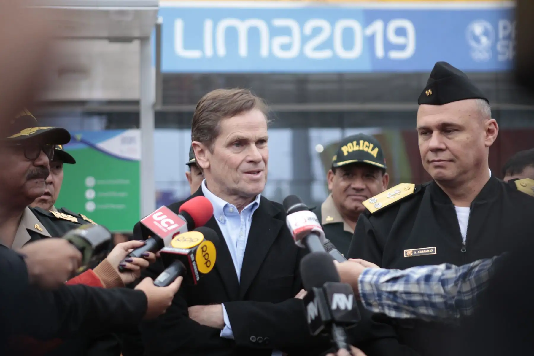 Lima 2019 presenta Plan de Seguridad Intersectorial que integra a las Fuerzas Armadas, la Policía Nacional, el Instituto de Defensa Civil y el Cuerpo General de Bomberos.
Foto: ANDINA/ Miguel Mejía Castro