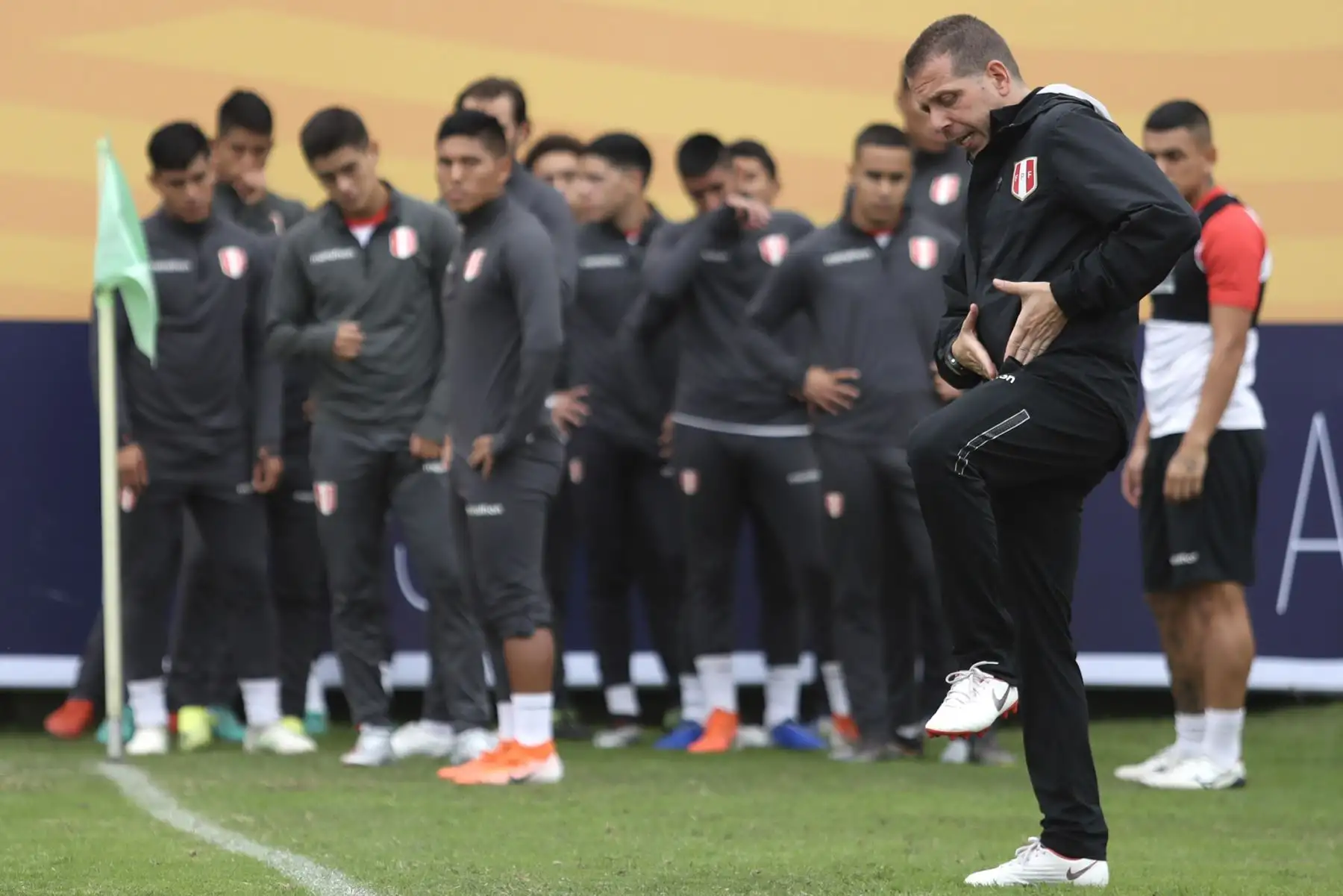 La selección peruana de futbol sub20 entrena para su debut en los Juegos Panamericanos Lima 2019. Foto: ANDINA/Difusión FPF