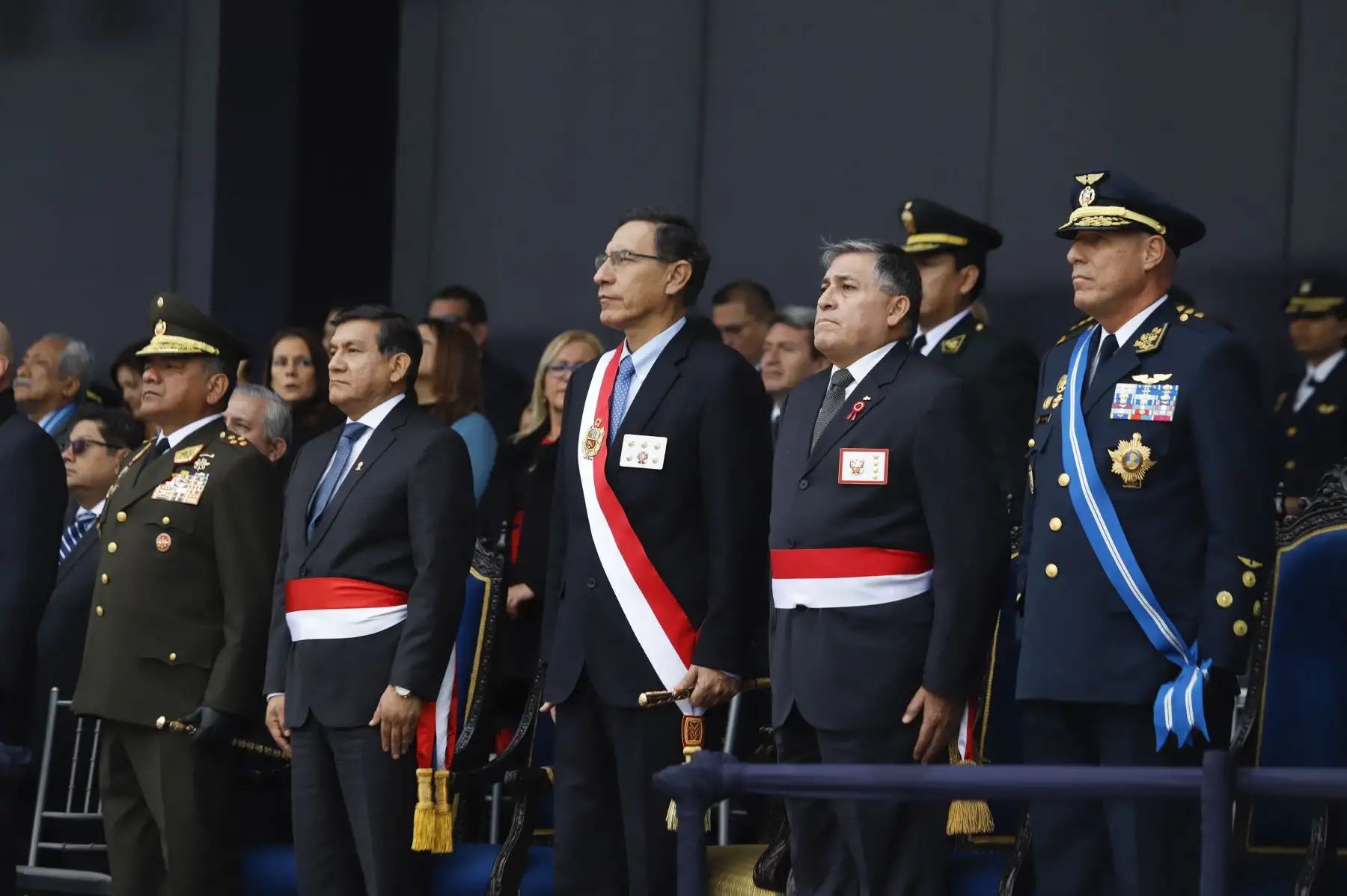 Presidente Martín Vizcarra asiste al desfile por el día de la Fuerza Aérea del Perú.
Foto: ANDINA/Prensa Presidencia
