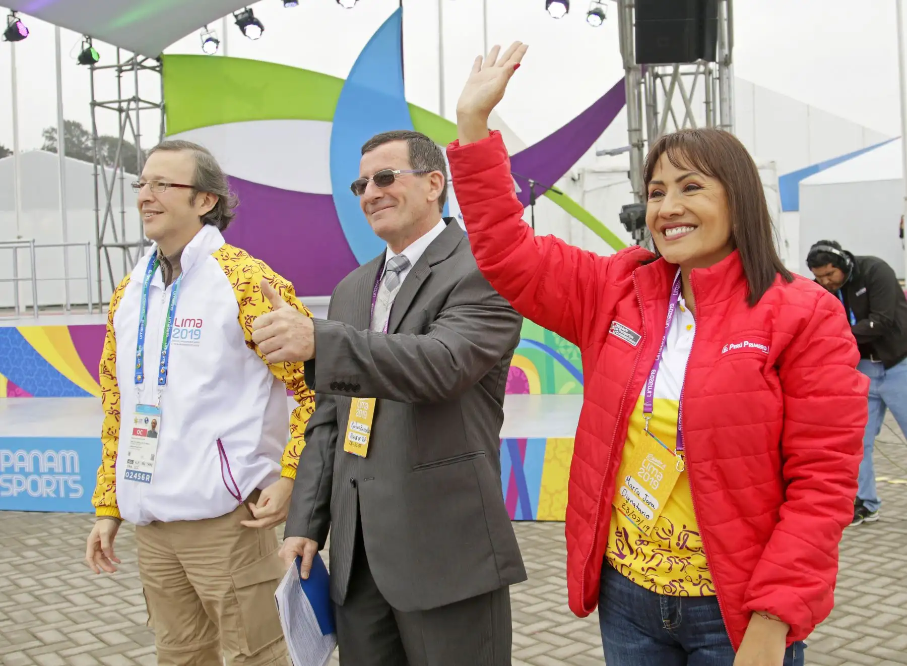 Emotiva bienvenida oficial a la Delegación Peruana en la Villa Panamericana.
Foto: Lima 2019