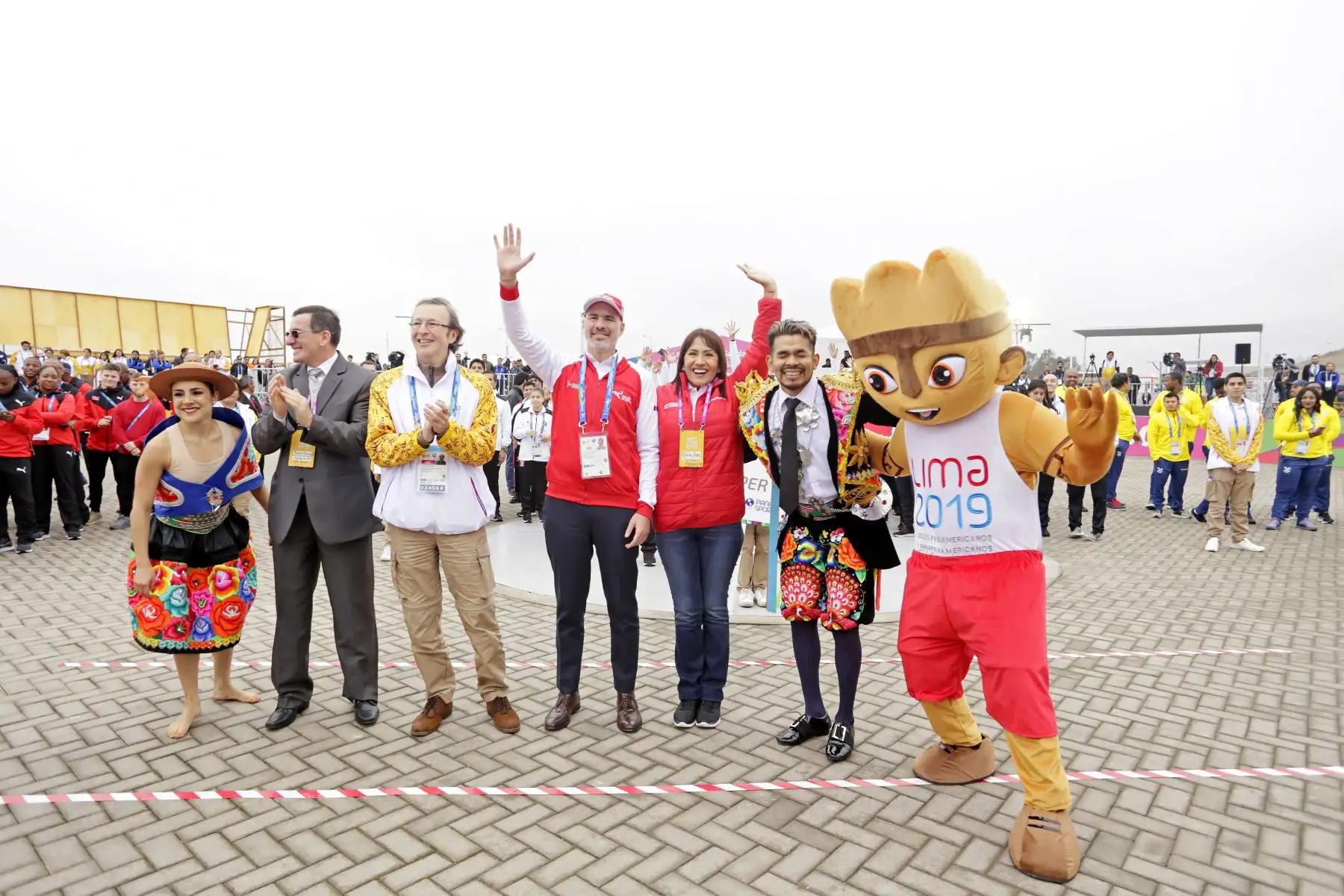 Emotiva bienvenida oficial a la Delegación Peruana en la Villa Panamericana.
Foto: Lima 2019