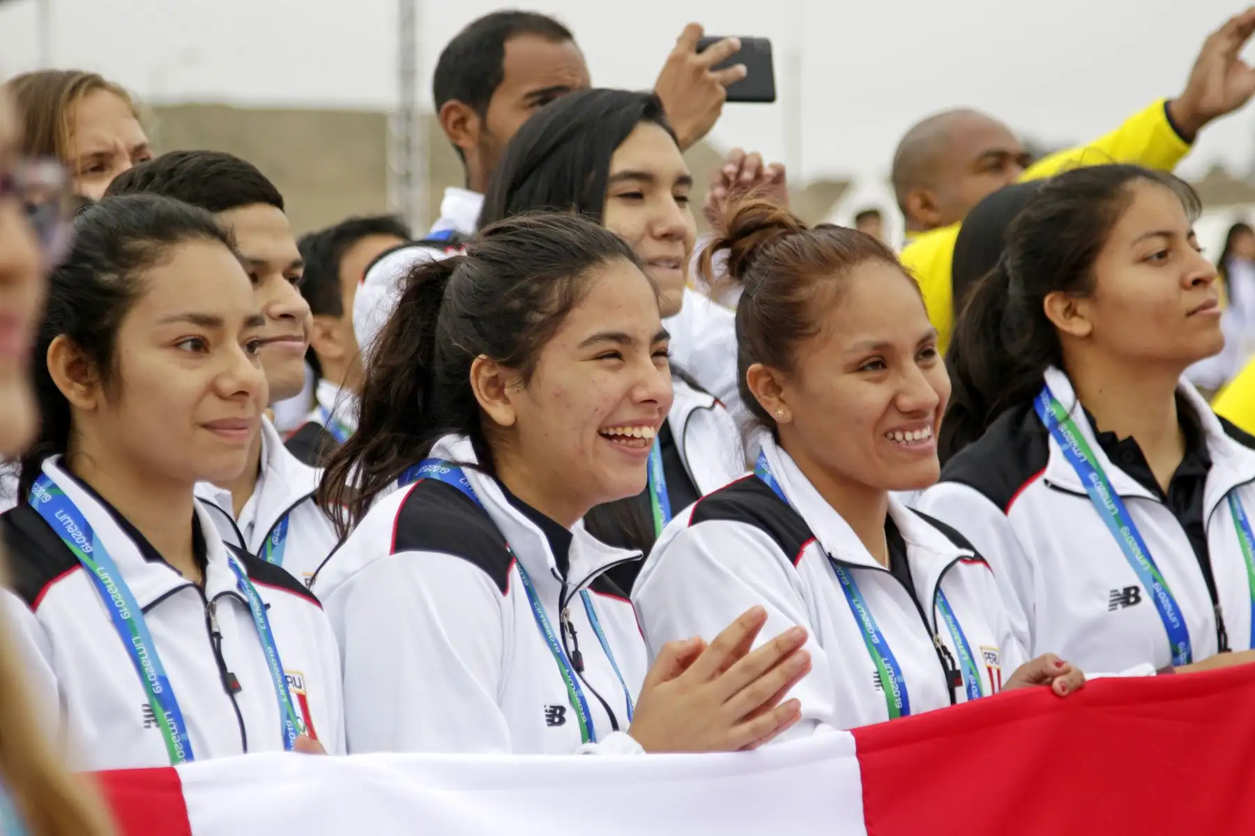 Emotiva bienvenida oficial a la Delegación Peruana en la Villa Panamericana.
Foto: Lima 2019