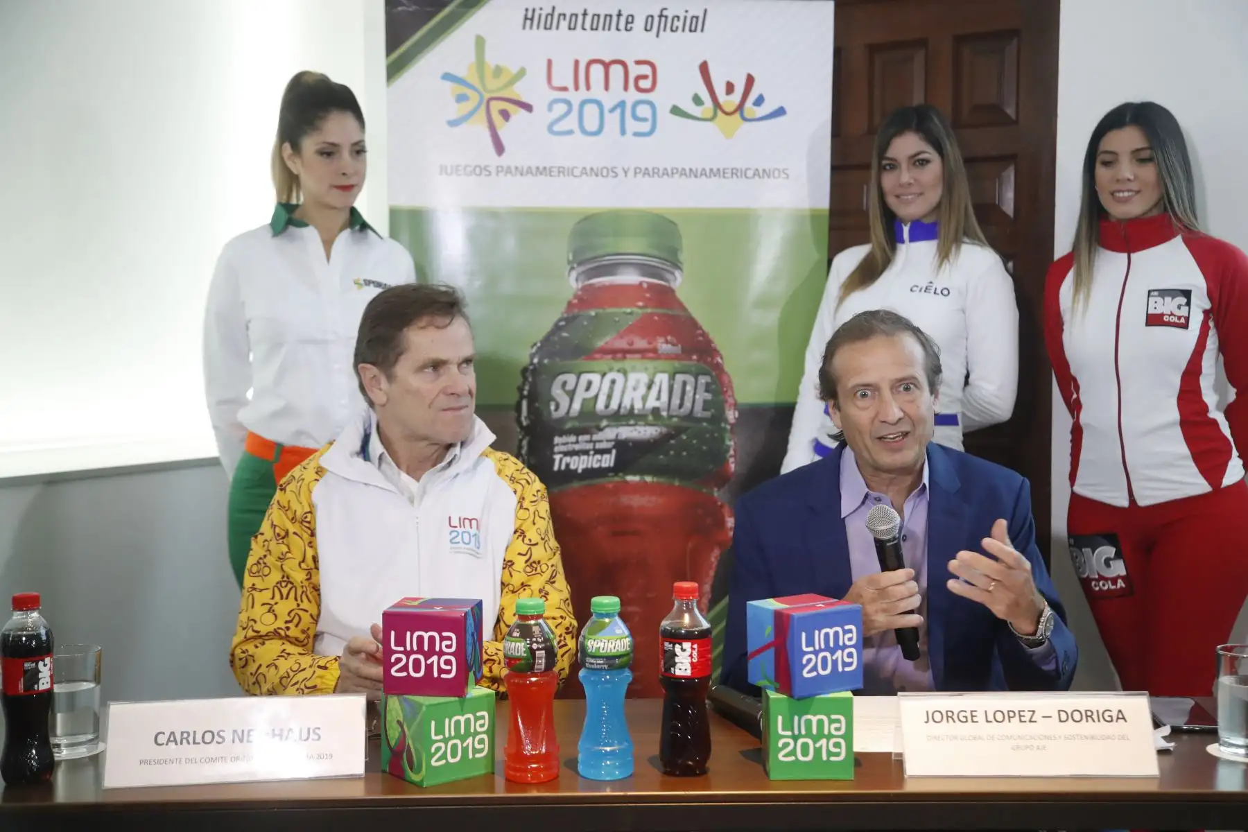 Presentaciòn de  la bebida oficial  Sporade que beberán los deportistas durante la competencia en los Juegos Panamericanos Lima 2019.
Foto: ANDINA/Josue Ramos