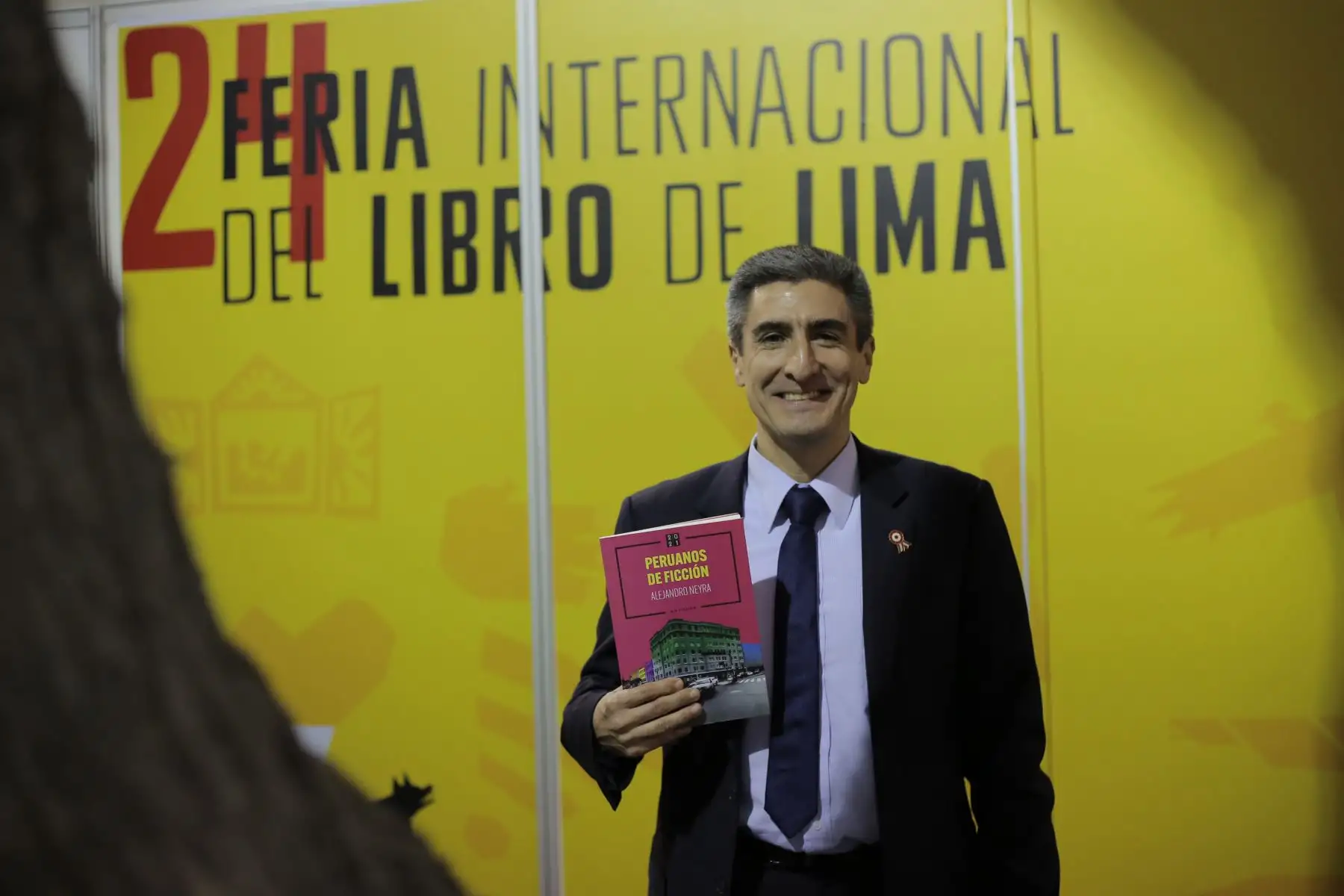 Presentación del libro "Peruanos de Ficción", del escritor peruano  y ex Ministro de Cultura, Alejandro Neyra en la Feria Internacional del Libro de Lima 2019.
Foto: ANDINA/David Huamaní