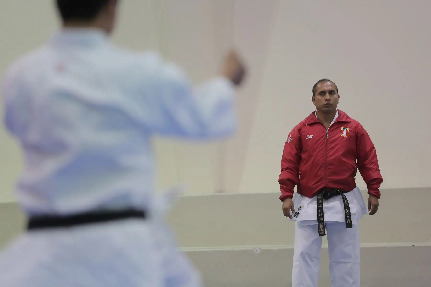 Entrenamiento de la Selección Nacional de Karate previo a los Juegos Panamericanos y Parapanamericanos de Lima 2019.
Foto: ANDINA/David Huamaní