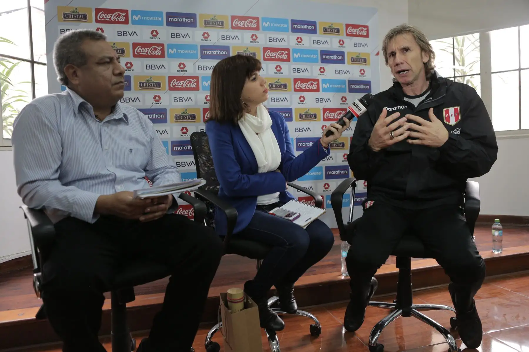 Entrevista con el entrenador de la Selección Peruana de Fútbol de mayores, Ricardo Gareca.
Foto: ANDINA/David Huamaní Entrevista con el entrenador de la Selección Peruana de Fútbol de mayores, Ricardo Gareca.
Foto: ANDINA/David Huamaní