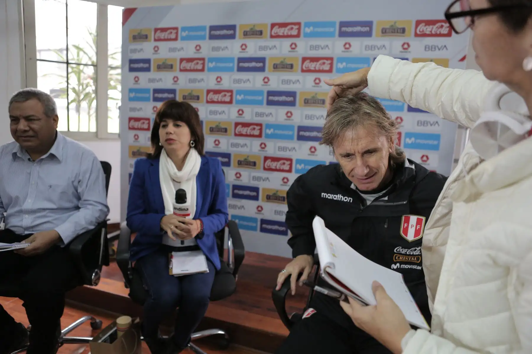 Entrevista con el entrenador de la Selección Peruana de Fútbol de mayores, Ricardo Gareca.
Foto: ANDINA/David Huamaní Entrevista con el entrenador de la Selección Peruana de Fútbol de mayores, Ricardo Gareca.
Foto: ANDINA/David Huamaní